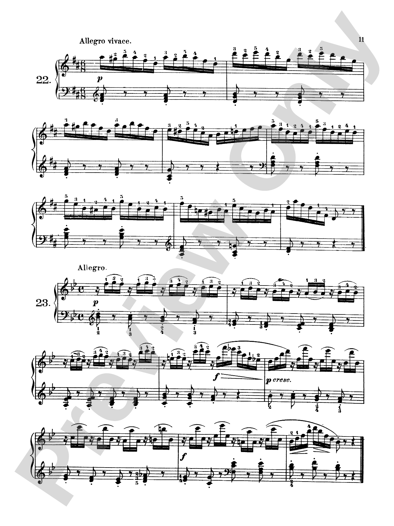 Czerny: 160 Eight-Measure Exercises, 821: Piano Book
