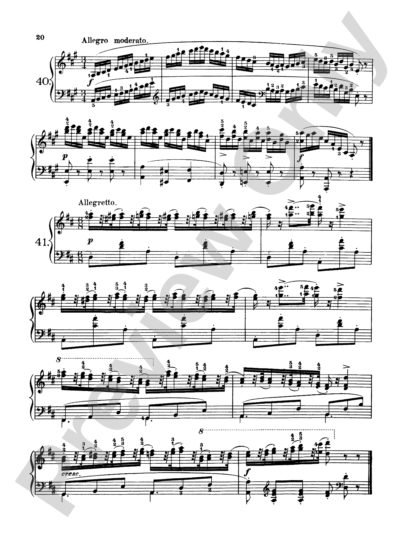 Czerny: 160 Eight-Measure Exercises, 821: Piano Book