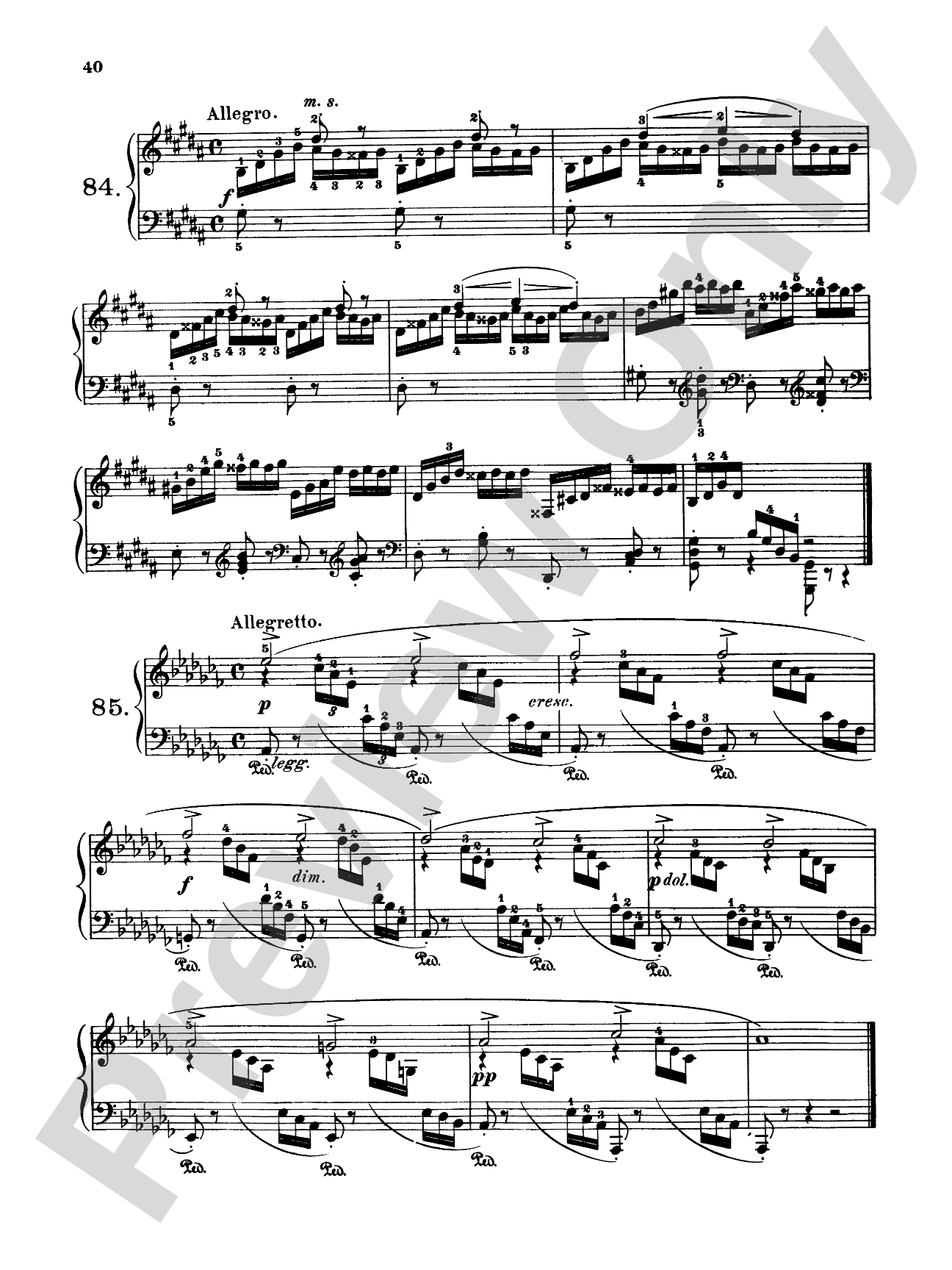 Czerny: 160 Eight-Measure Exercises, 821: Piano Book