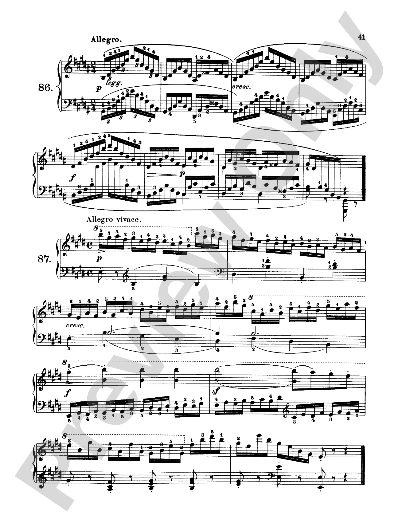 Czerny: 160 Eight-Measure Exercises, 821: Piano Book