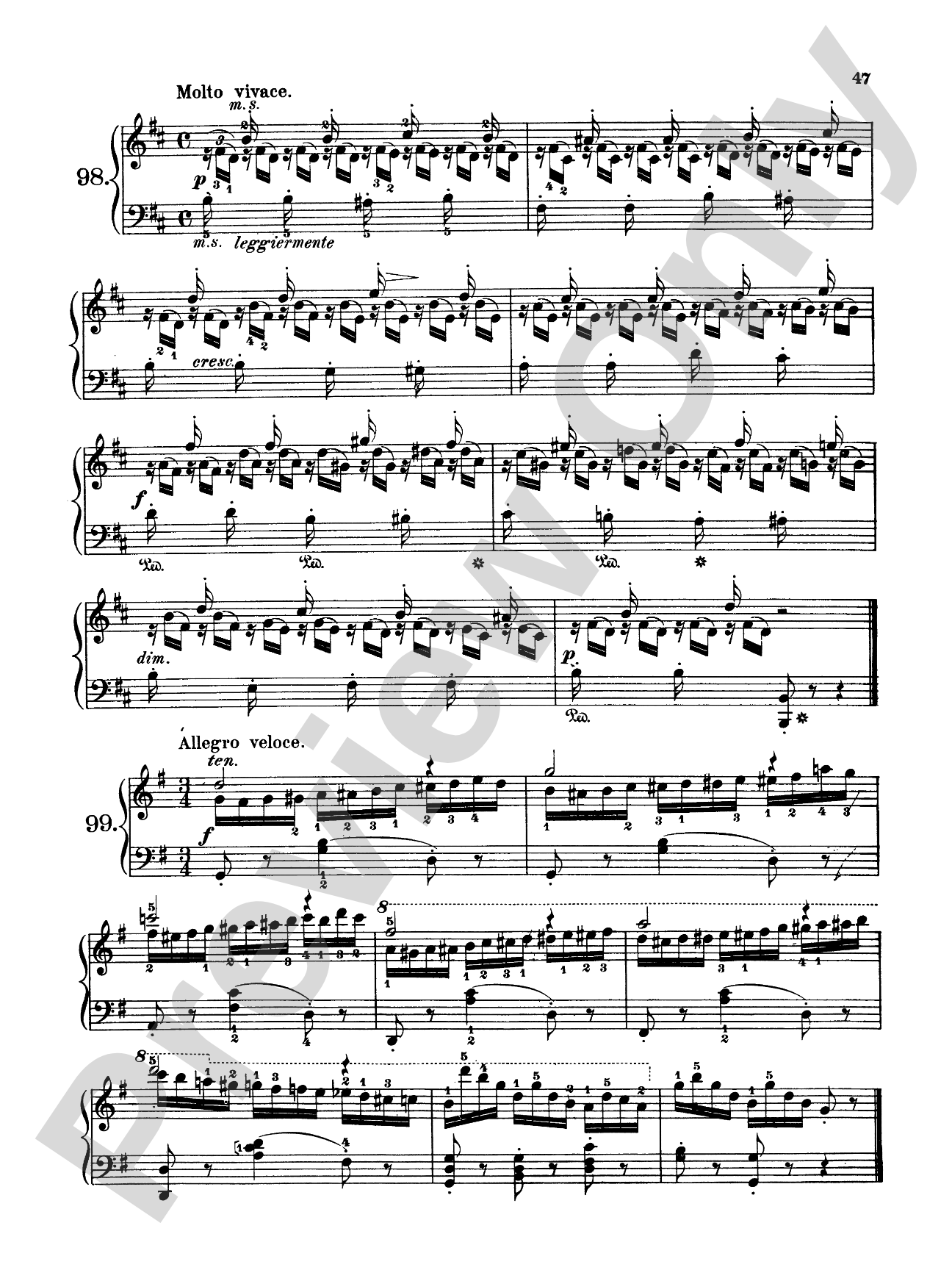 Czerny: 160 Eight-Measure Exercises, 821: Piano Book