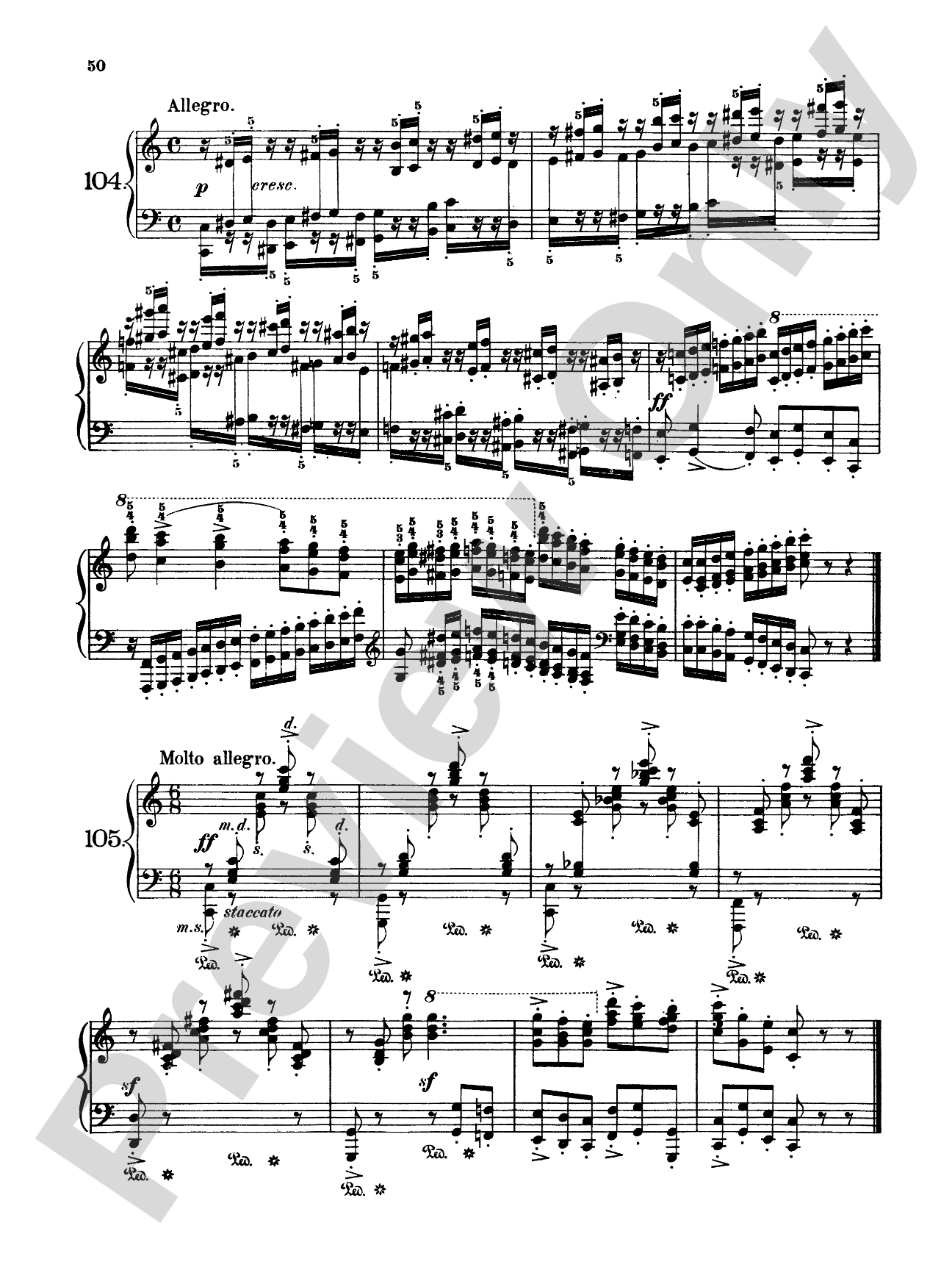 Czerny: 160 Eight-Measure Exercises, 821: Piano Book