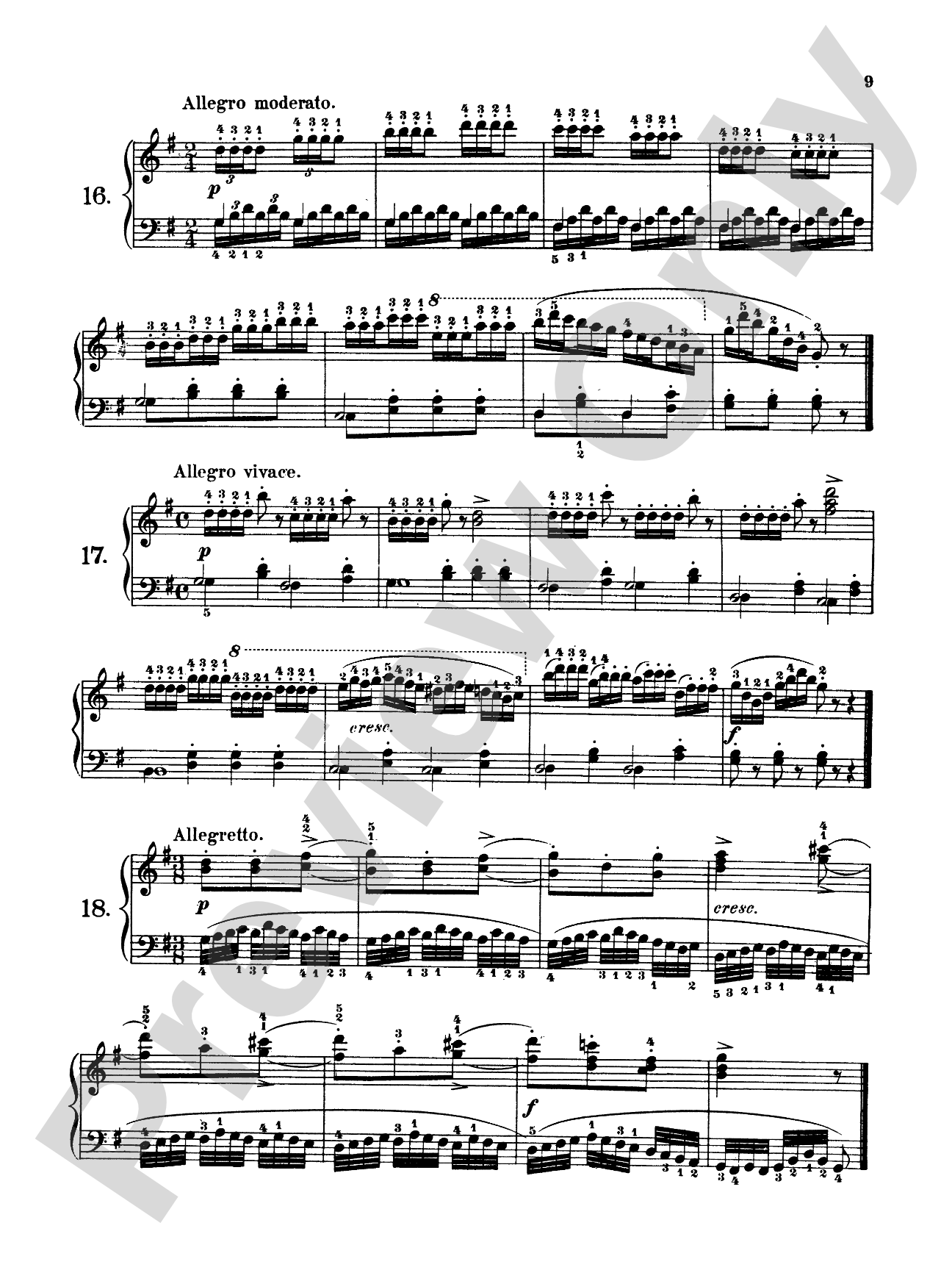 Czerny: 160 Eight-Measure Exercises, 821: Piano Book