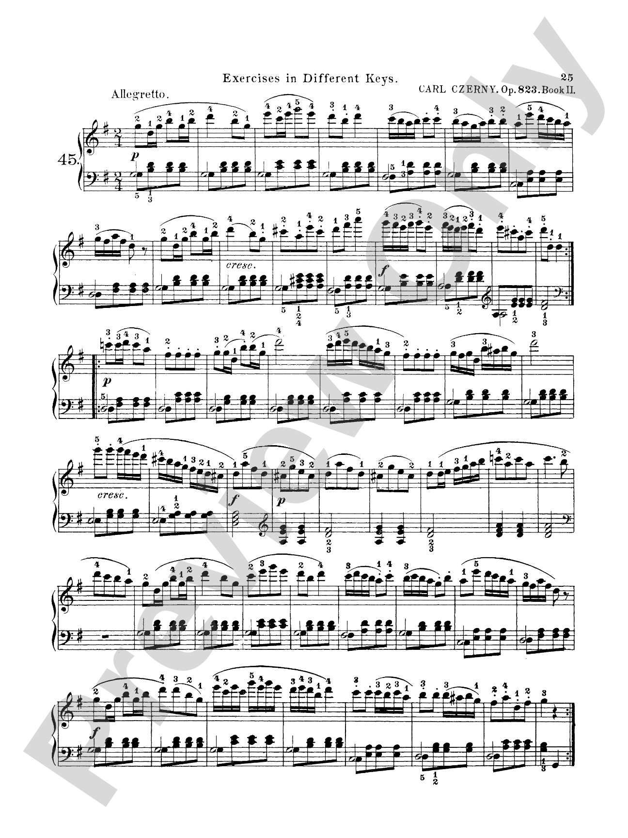 Czerny: Little Pianist, Op. 823