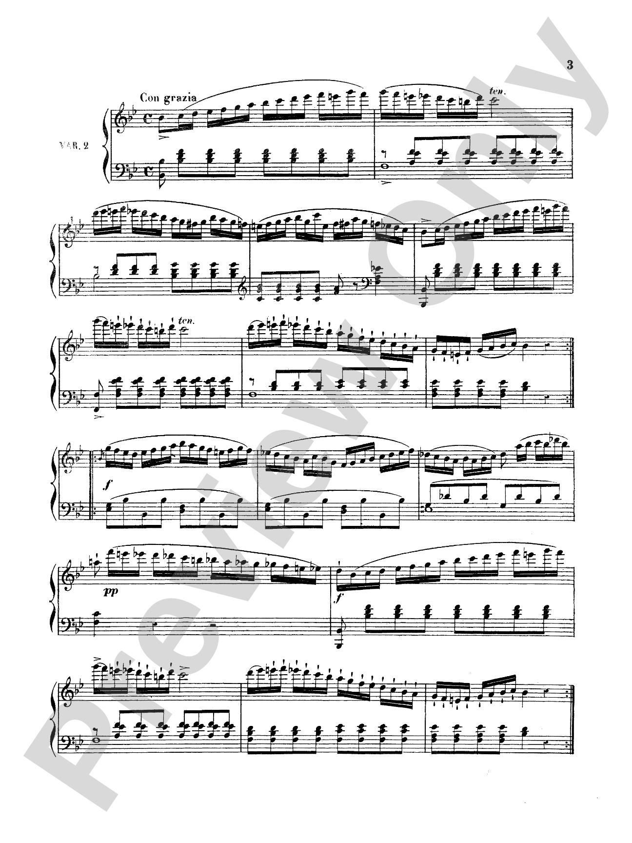 Weber: Variations, Op. 33: Clarinet Part(s)