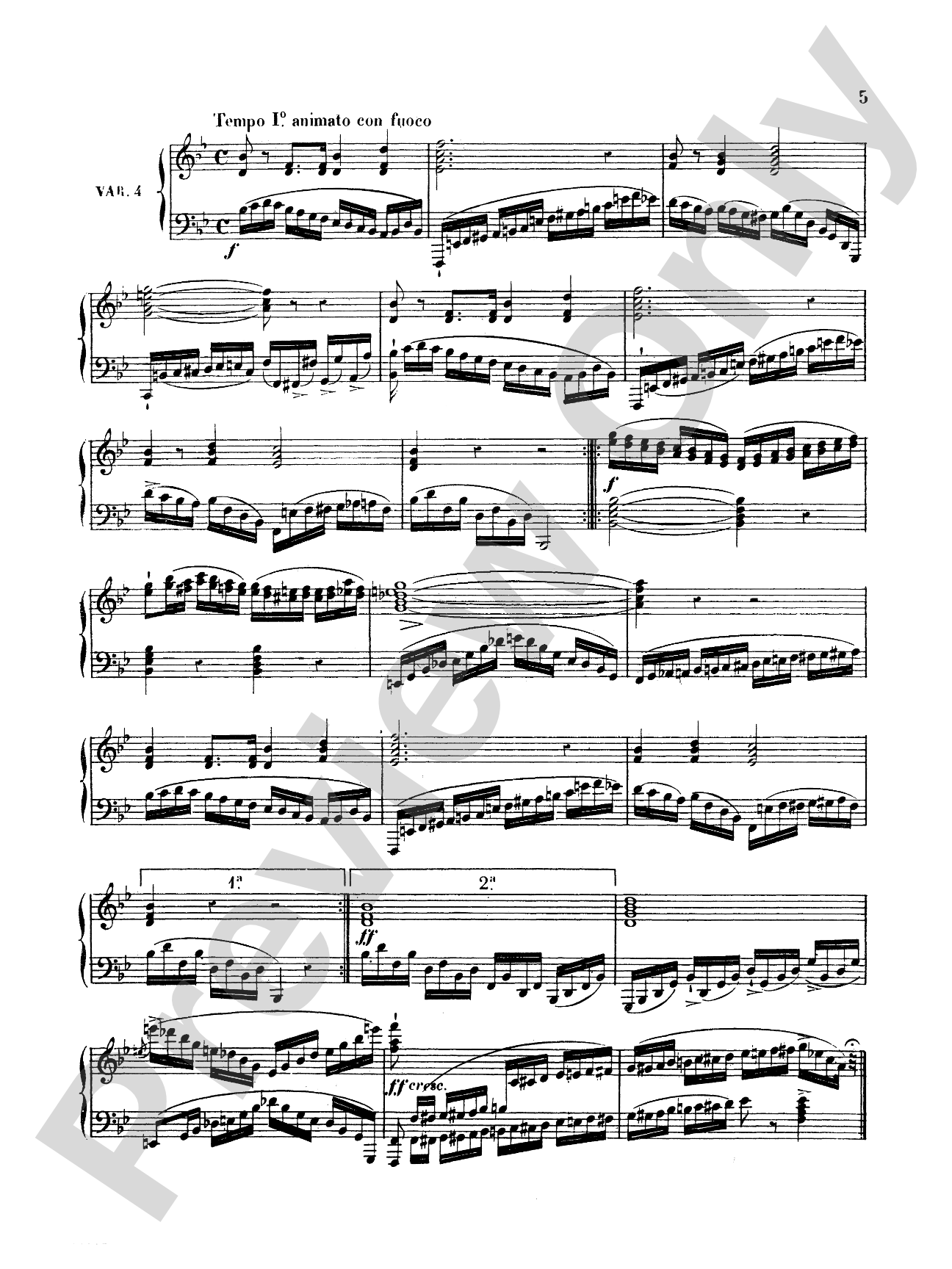 Weber: Variations, Op. 33: Clarinet Part(s)