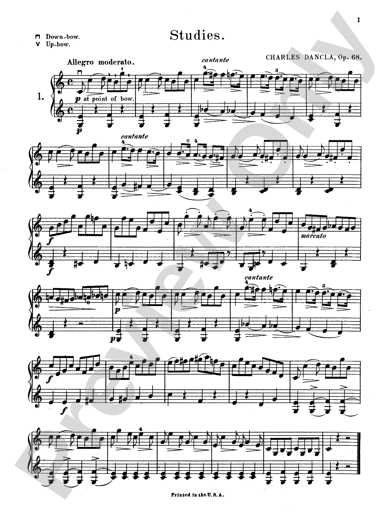 Dancla: Fifteen Studies, Op. 68: Violin Book