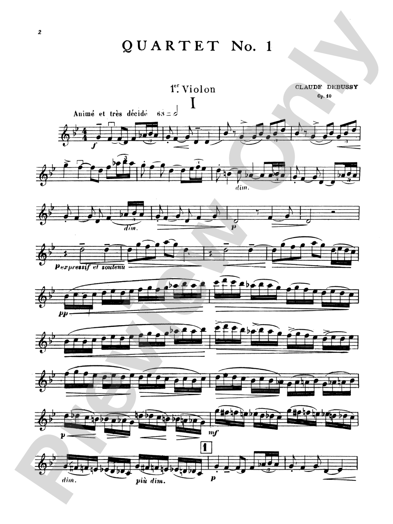 Debussy: String Quartet, Op. 10: String Quartet Book