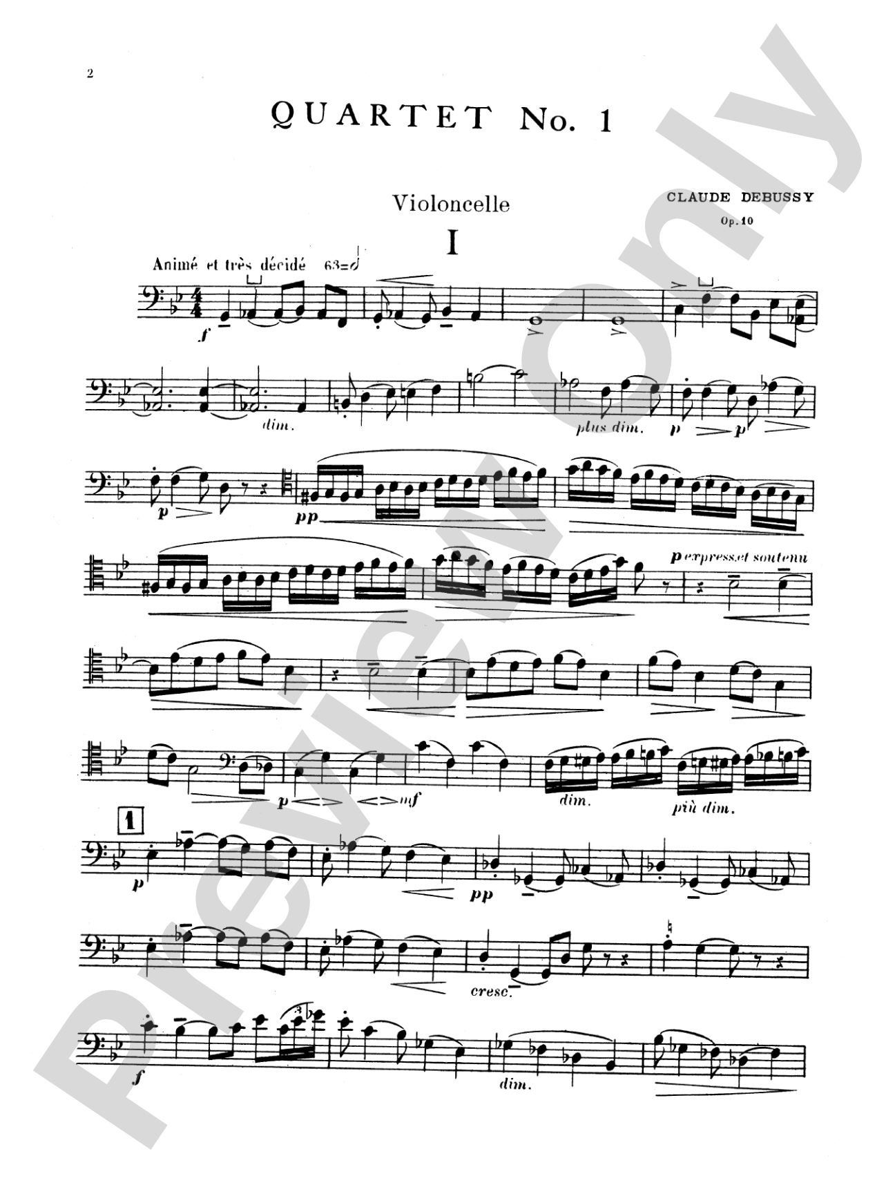 Debussy: String Quartet, Op. 10