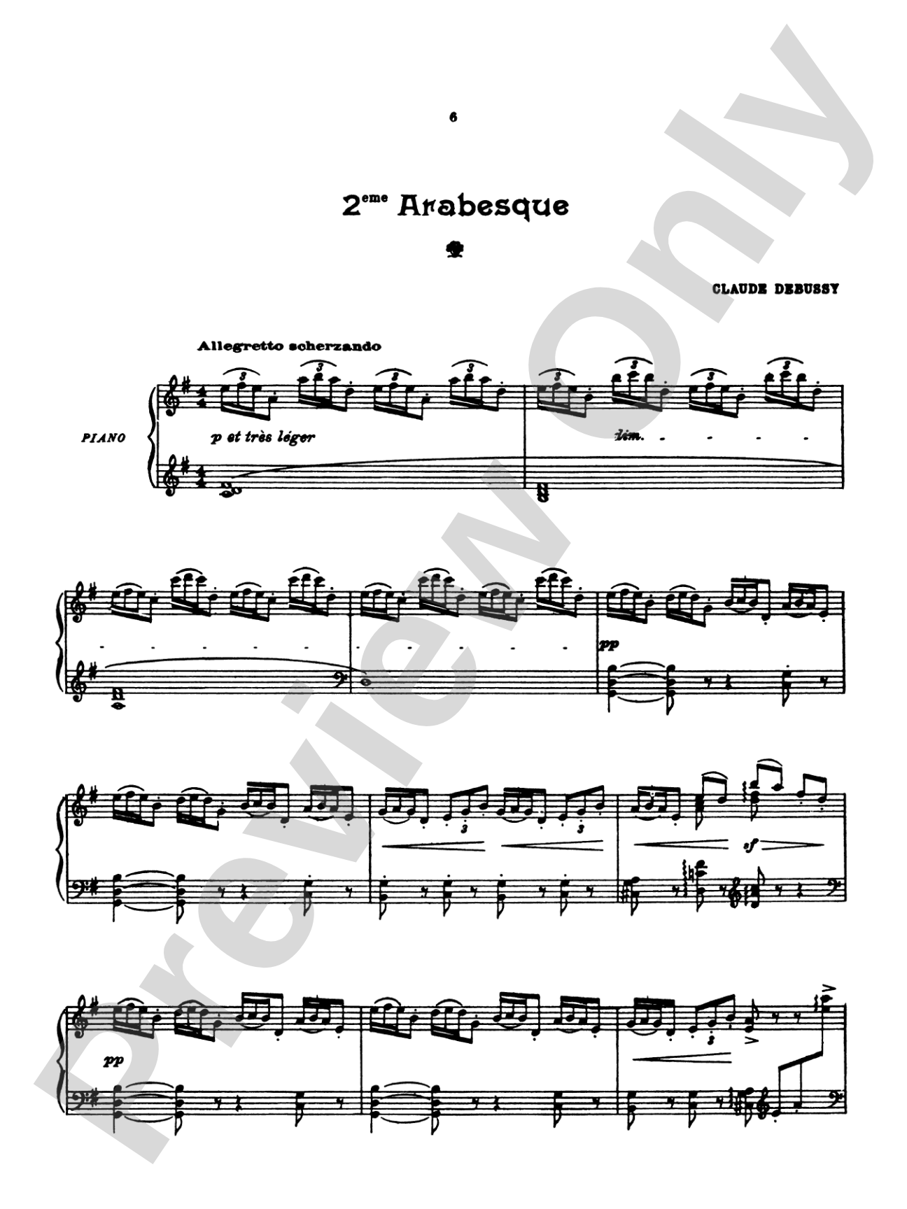 Debussy: Deux Arabesques