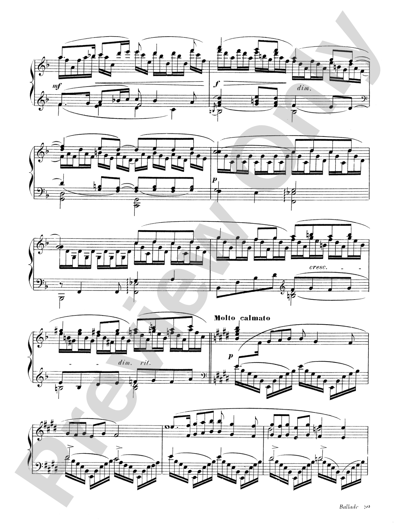 Debussy: Ballade: Piano