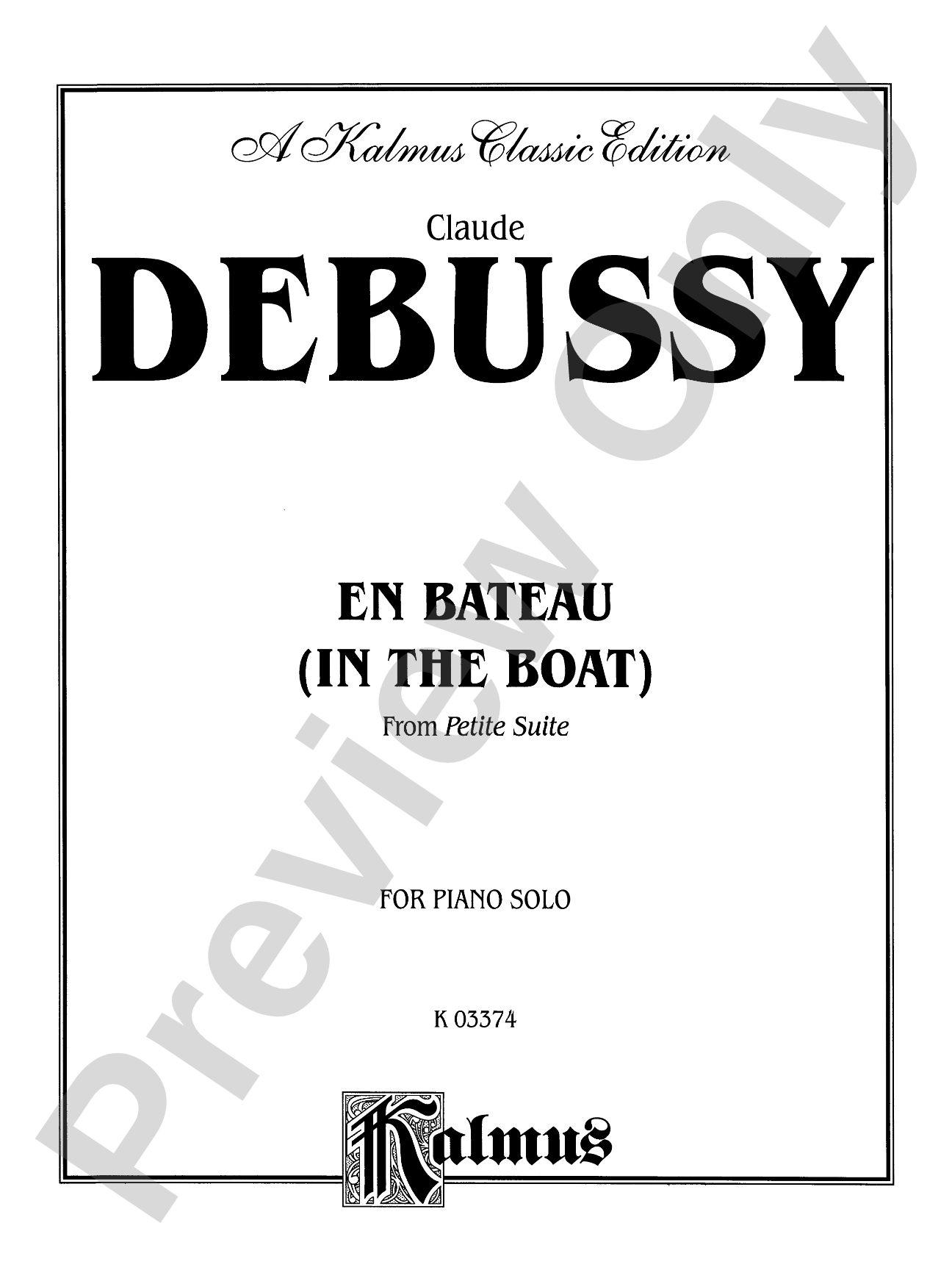 Debussy: En Bateau (from Petite Suite)