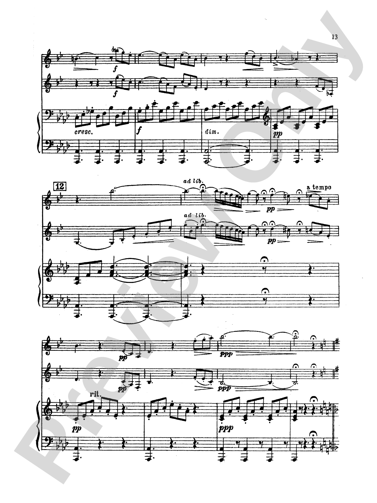 Mendelssohn: Concert Piece: 2 Clarinets & Piano Book