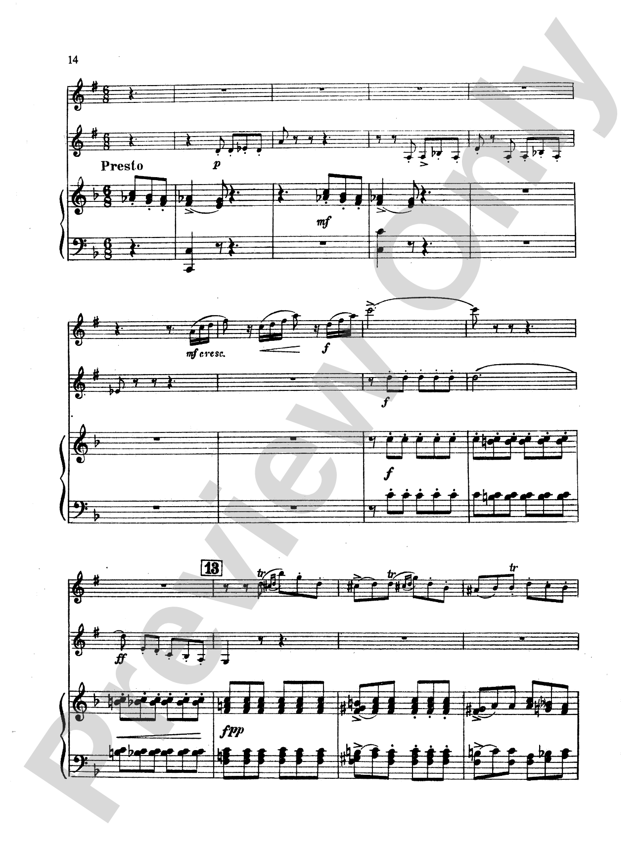 Mendelssohn: Concert Piece: 2 Clarinets & Piano Book