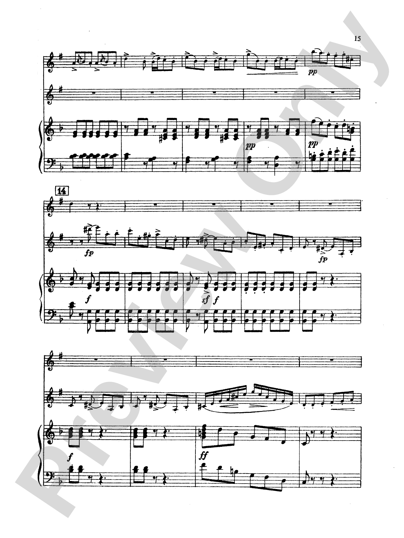 Mendelssohn: Concert Piece: 2 Clarinets & Piano Book