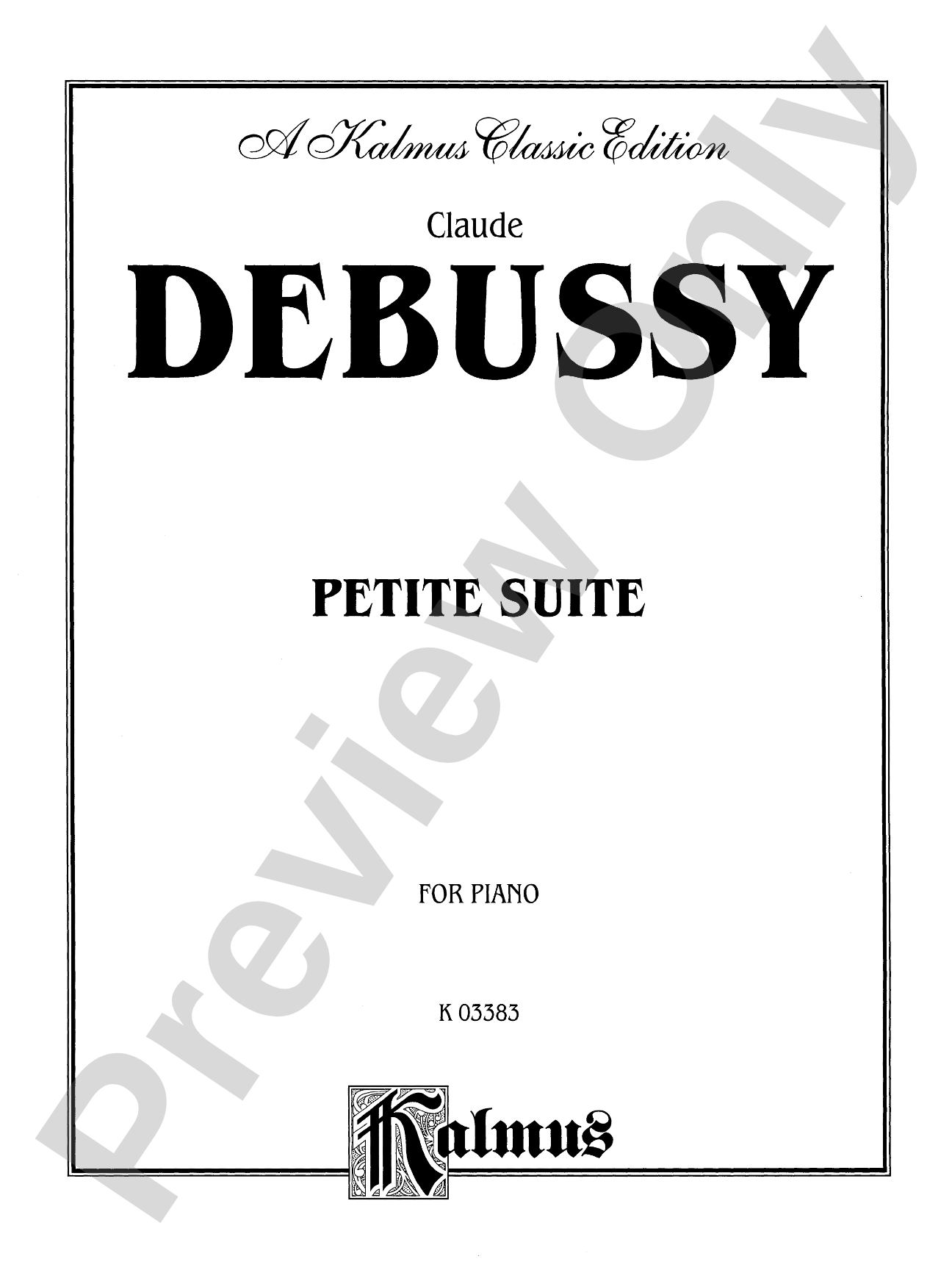 Debussy: Petite Suite, Complete: Piano