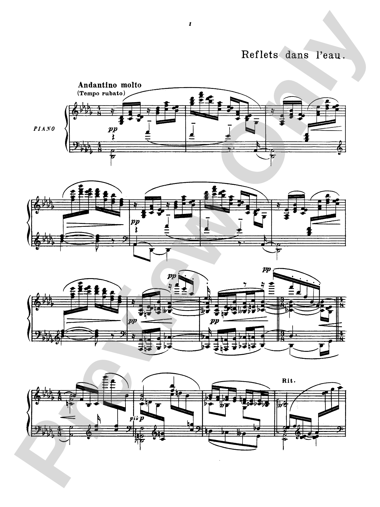 Debussy: Reflets Dans L'eau