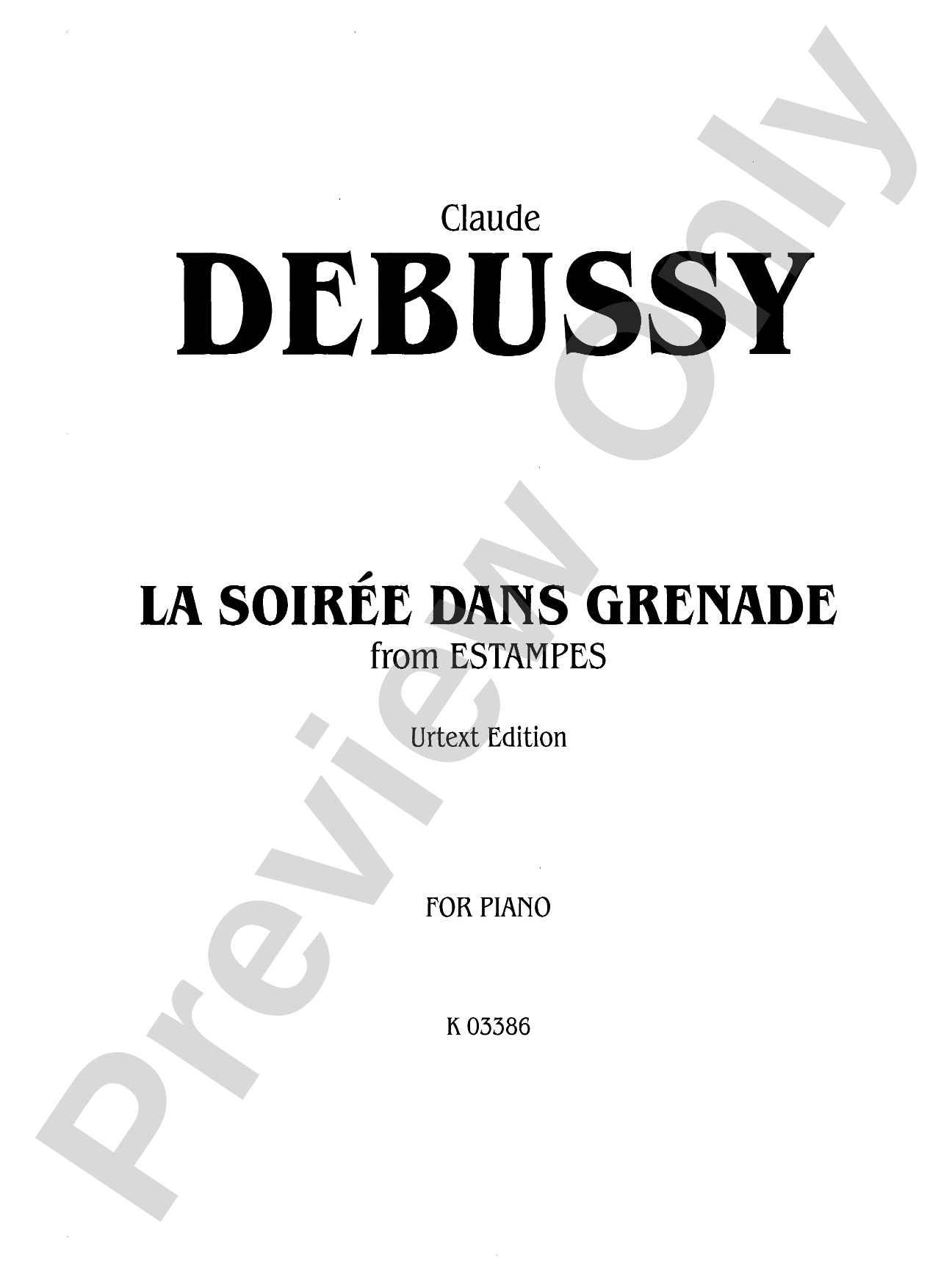 Debussy: Soiree En Grenade (from Estampes)