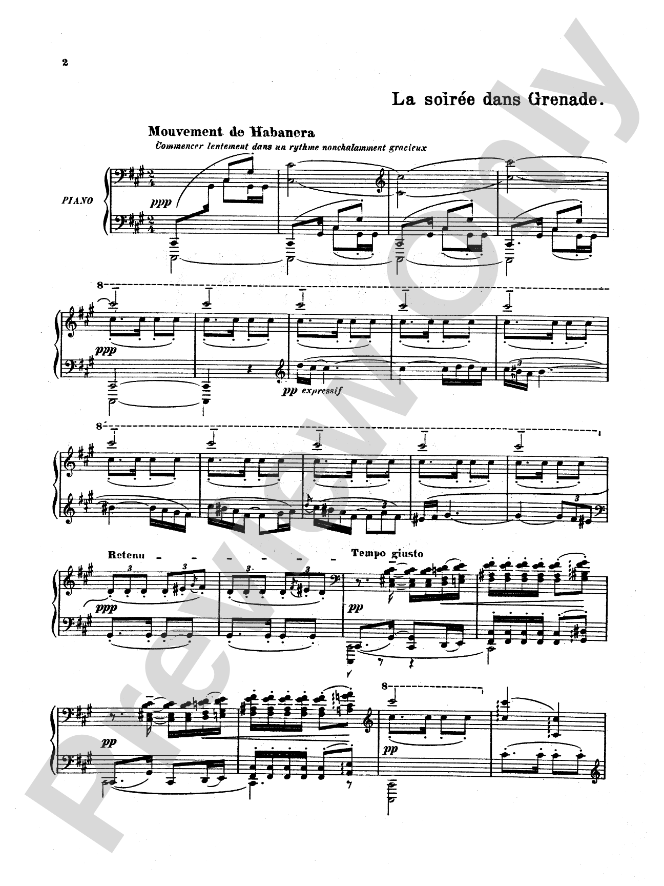 Debussy: Soiree En Grenade (from Estampes)