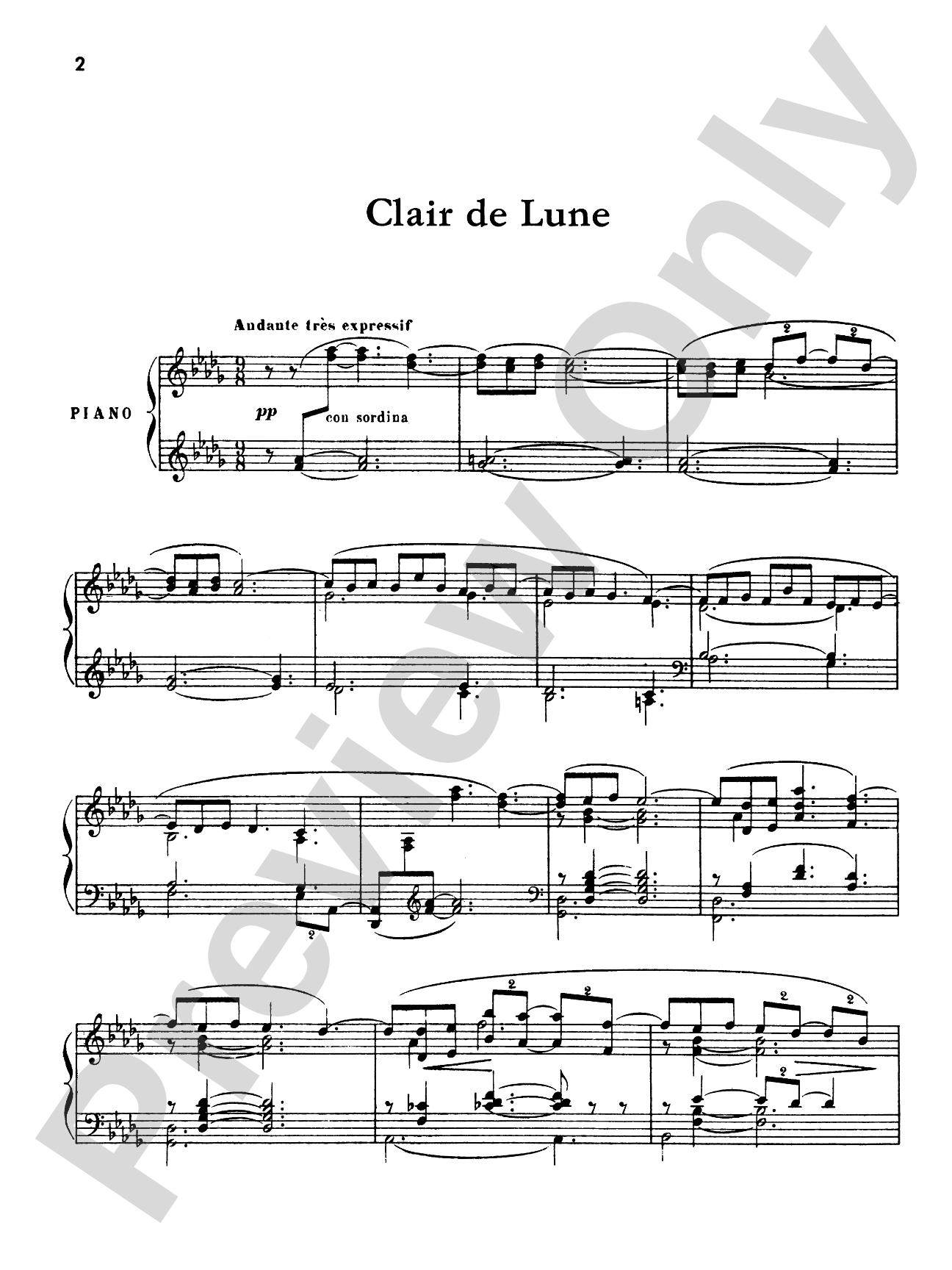 Debussy: Album for Piano Solo: Piano Book