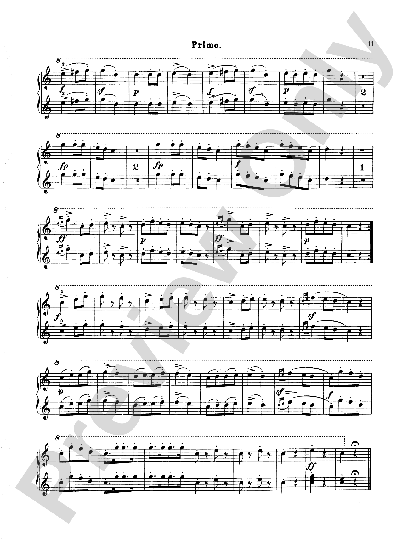 Diabelli: Pleasures of Youth (Six Sonatinas on Five Notes): Piano Duet (1 Piano, 4 Hands) Book