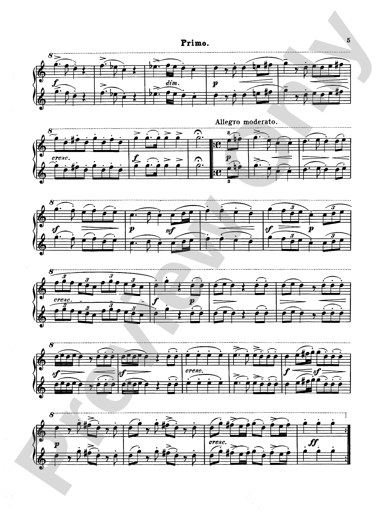 Diabelli: Pleasures of Youth (Six Sonatinas on Five Notes): Piano Duet (1 Piano, 4 Hands) Book