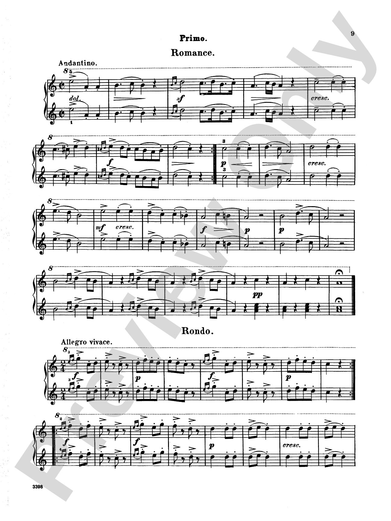 Diabelli: Pleasures of Youth (Six Sonatinas on Five Notes): Piano Duet (1 Piano, 4 Hands) Book