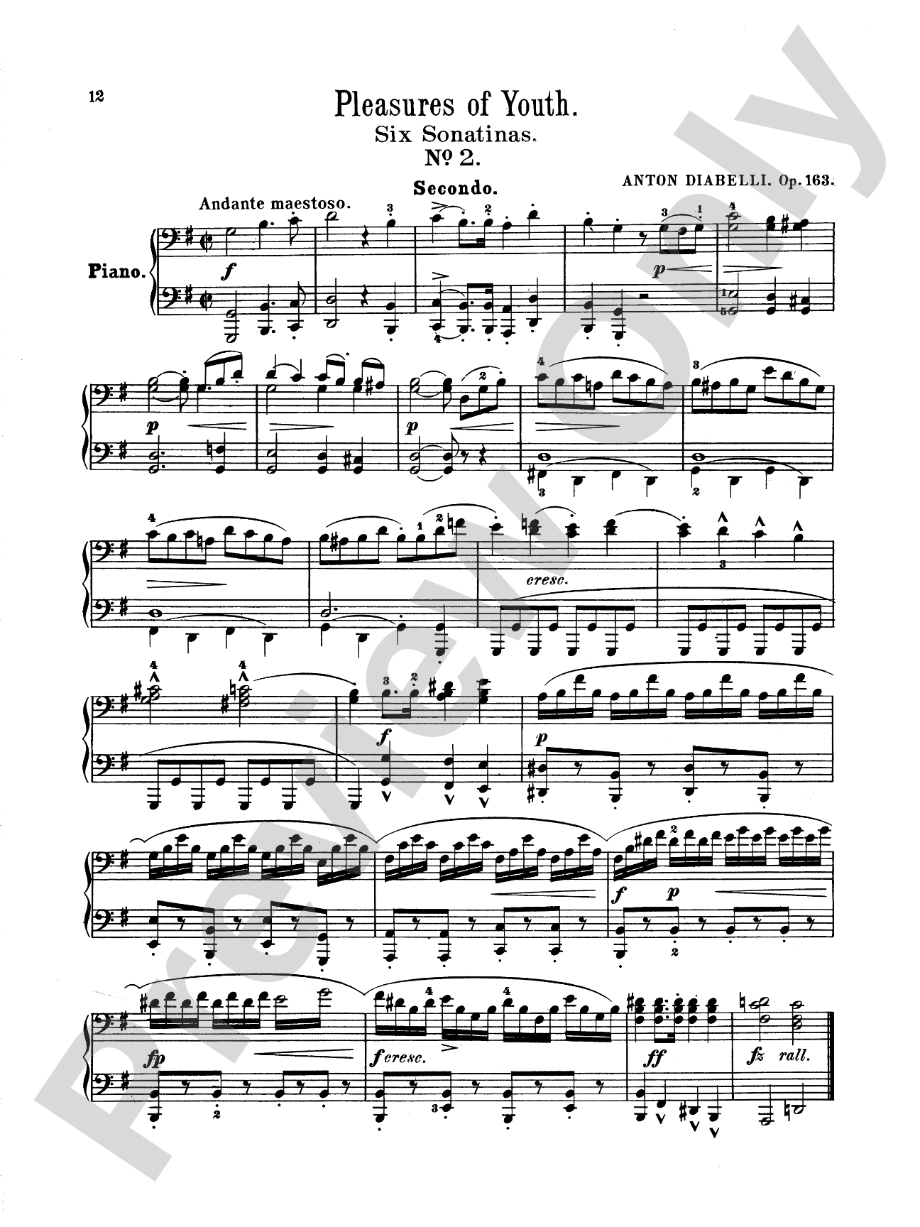 Diabelli: Pleasures of Youth (Six Sonatinas on Five Notes)