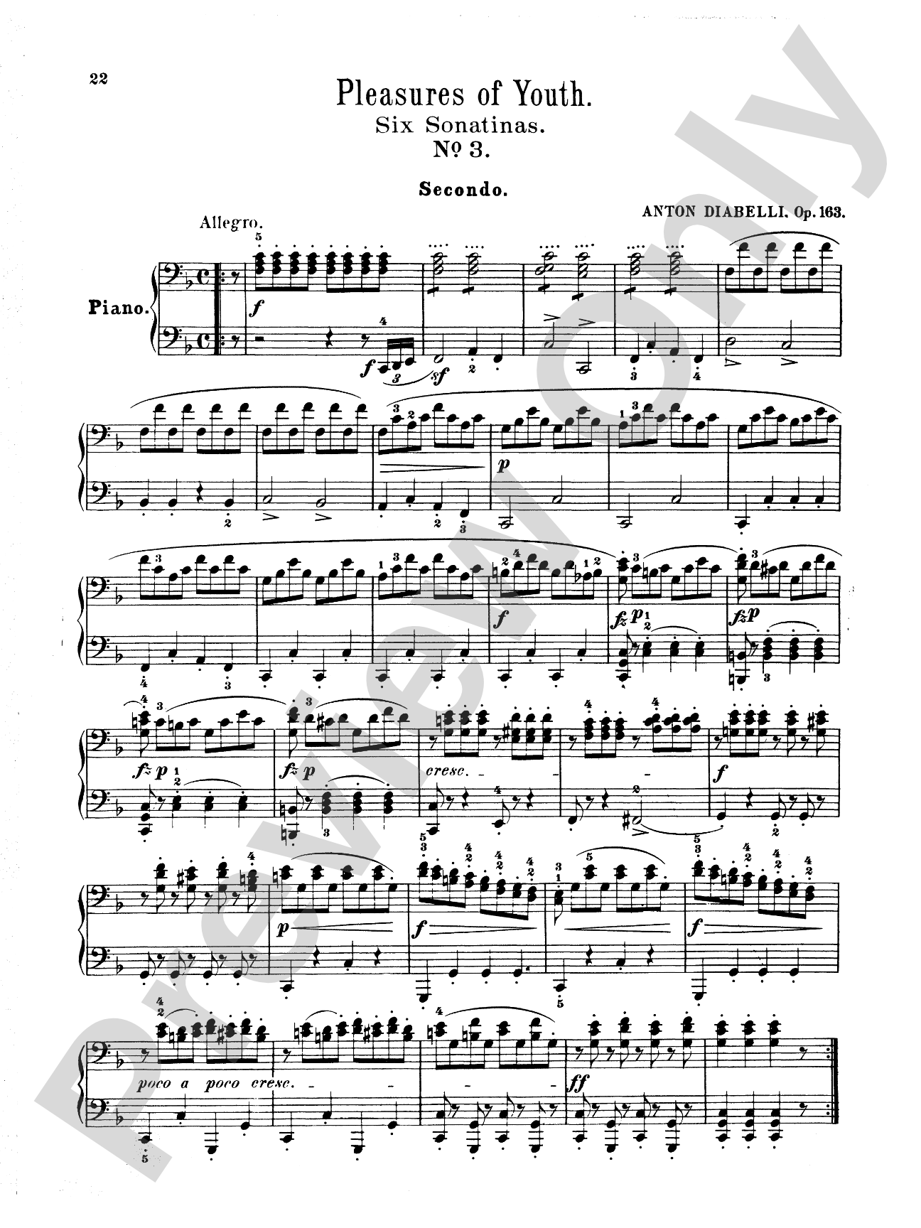Diabelli: Pleasures of Youth (Six Sonatinas on Five Notes)