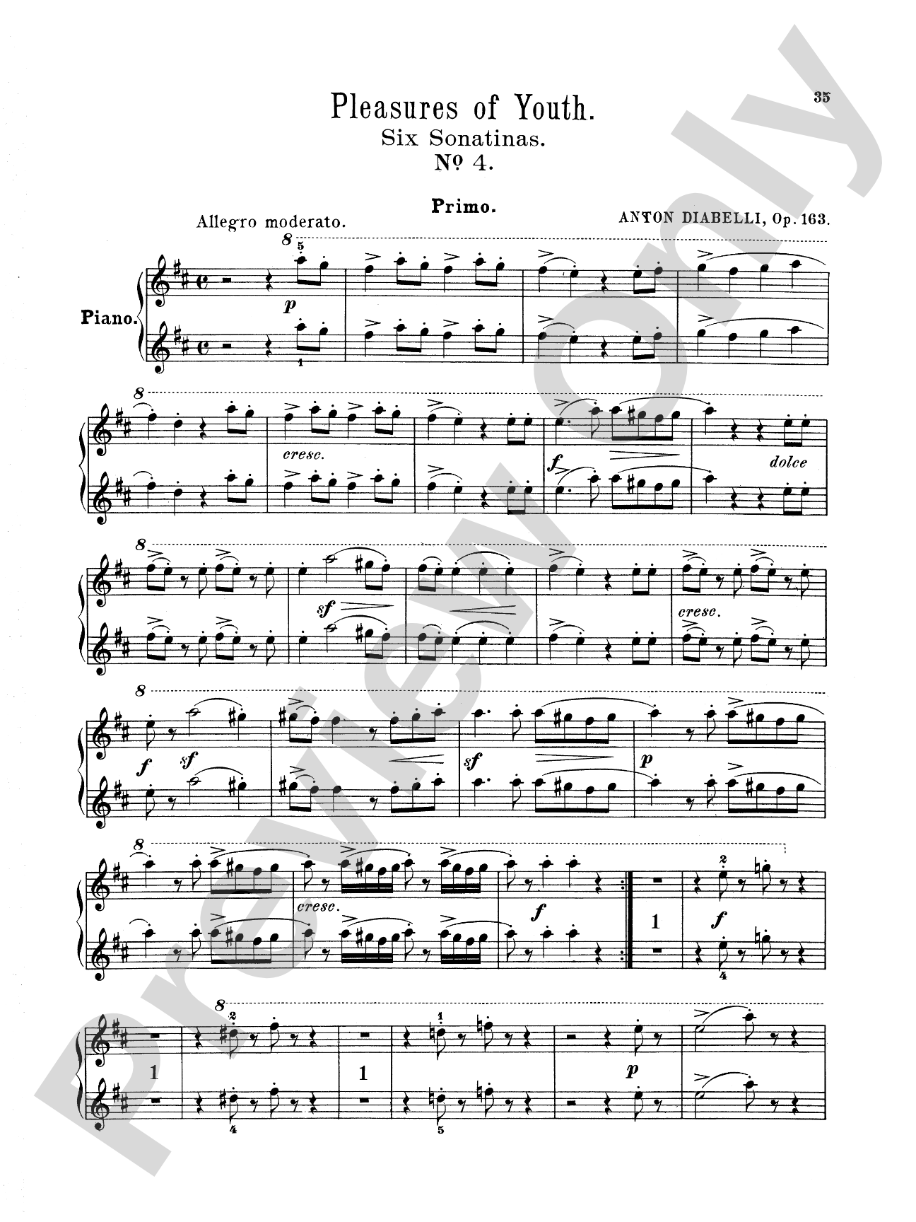 Diabelli: Pleasures of Youth (Six Sonatinas on Five Notes)