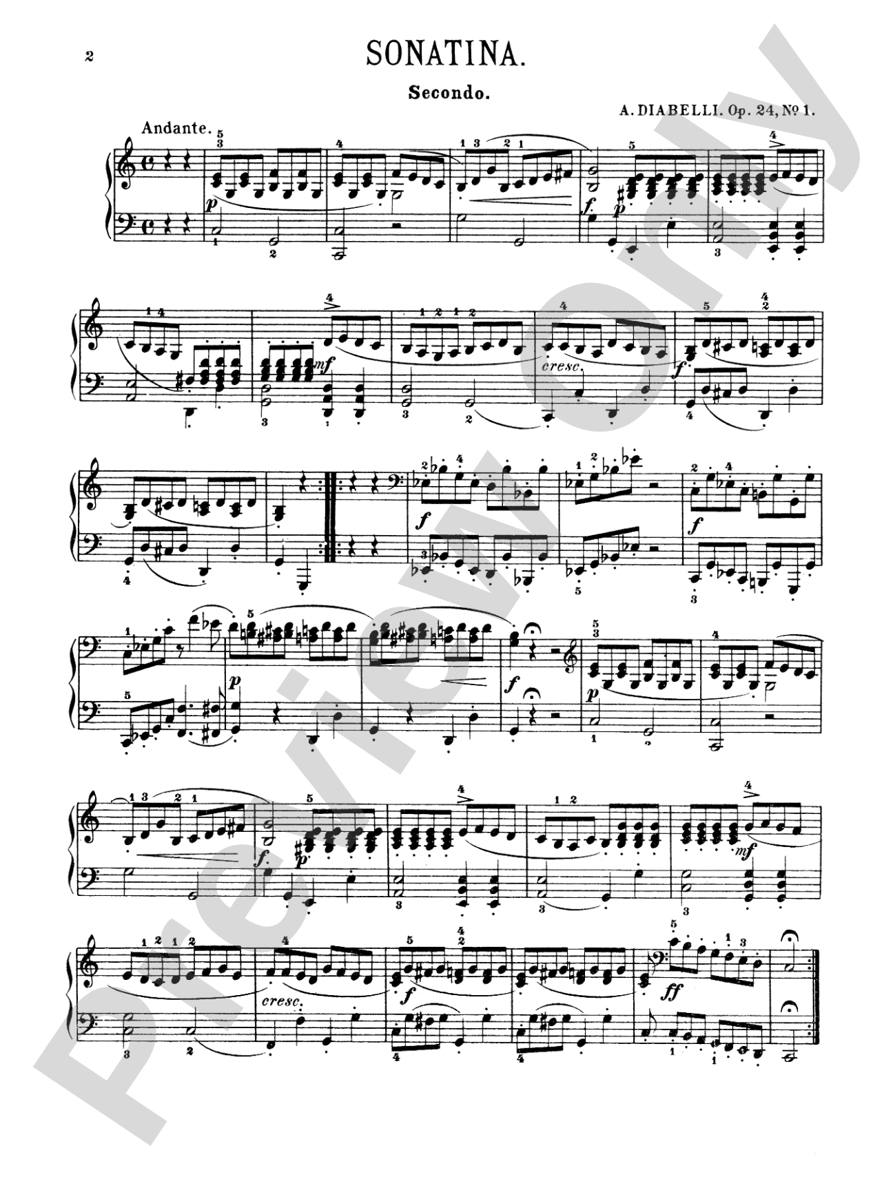 Diabelli: Sonatinas, Op. 24, 54, 58, 60: Piano Duet (1 Piano, 4 Hands) Book