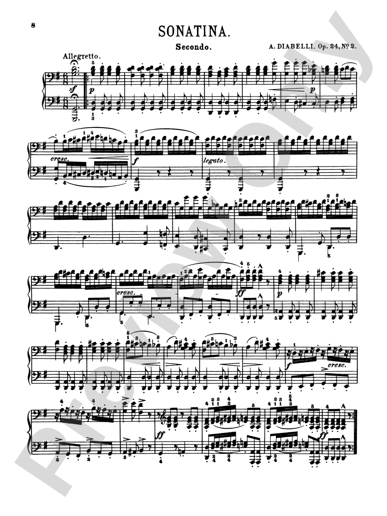 Diabelli: Sonatinas, Op. 24, 54, 58, 60