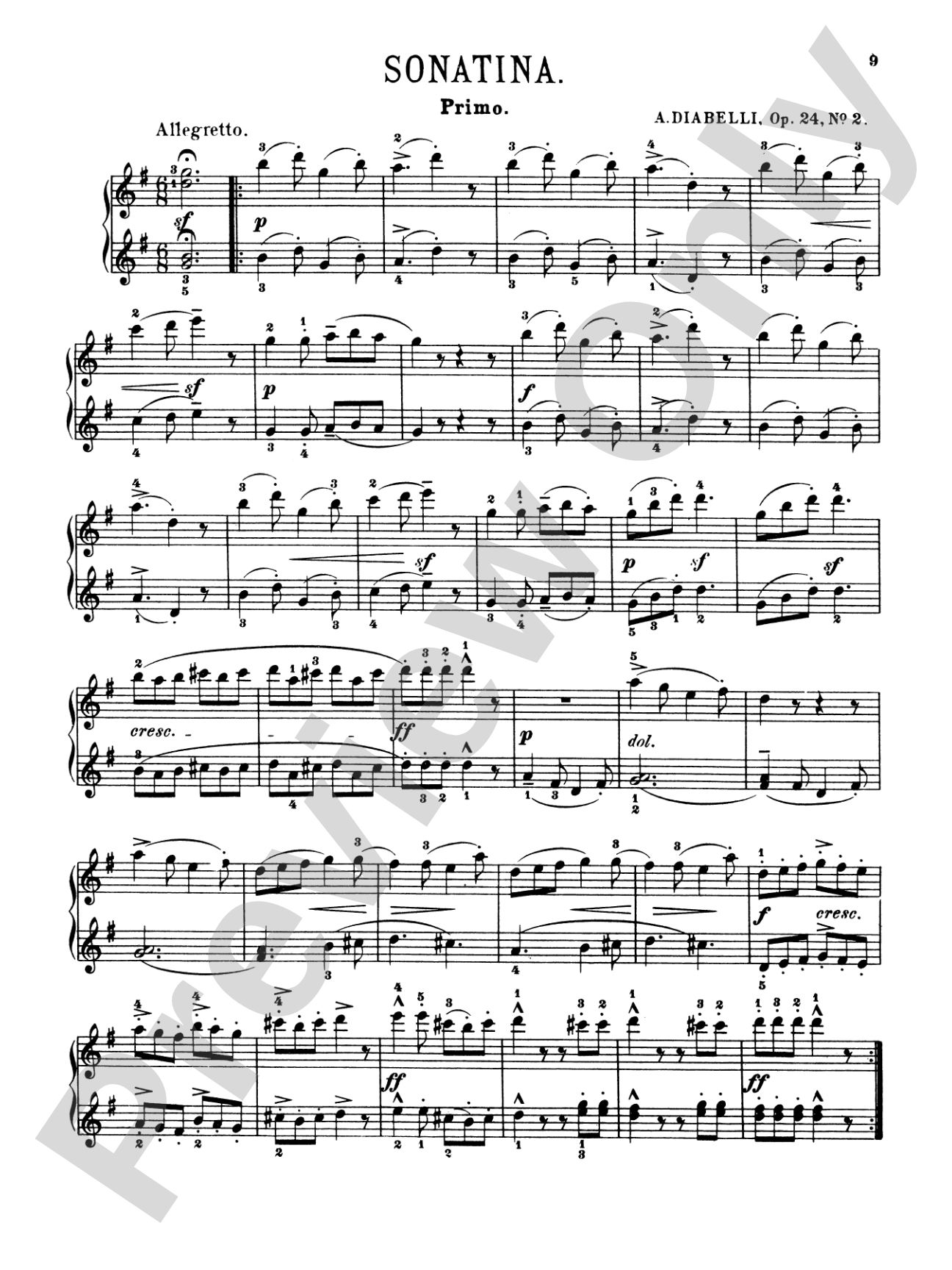 Diabelli: Sonatinas, Op. 24, 54, 58, 60