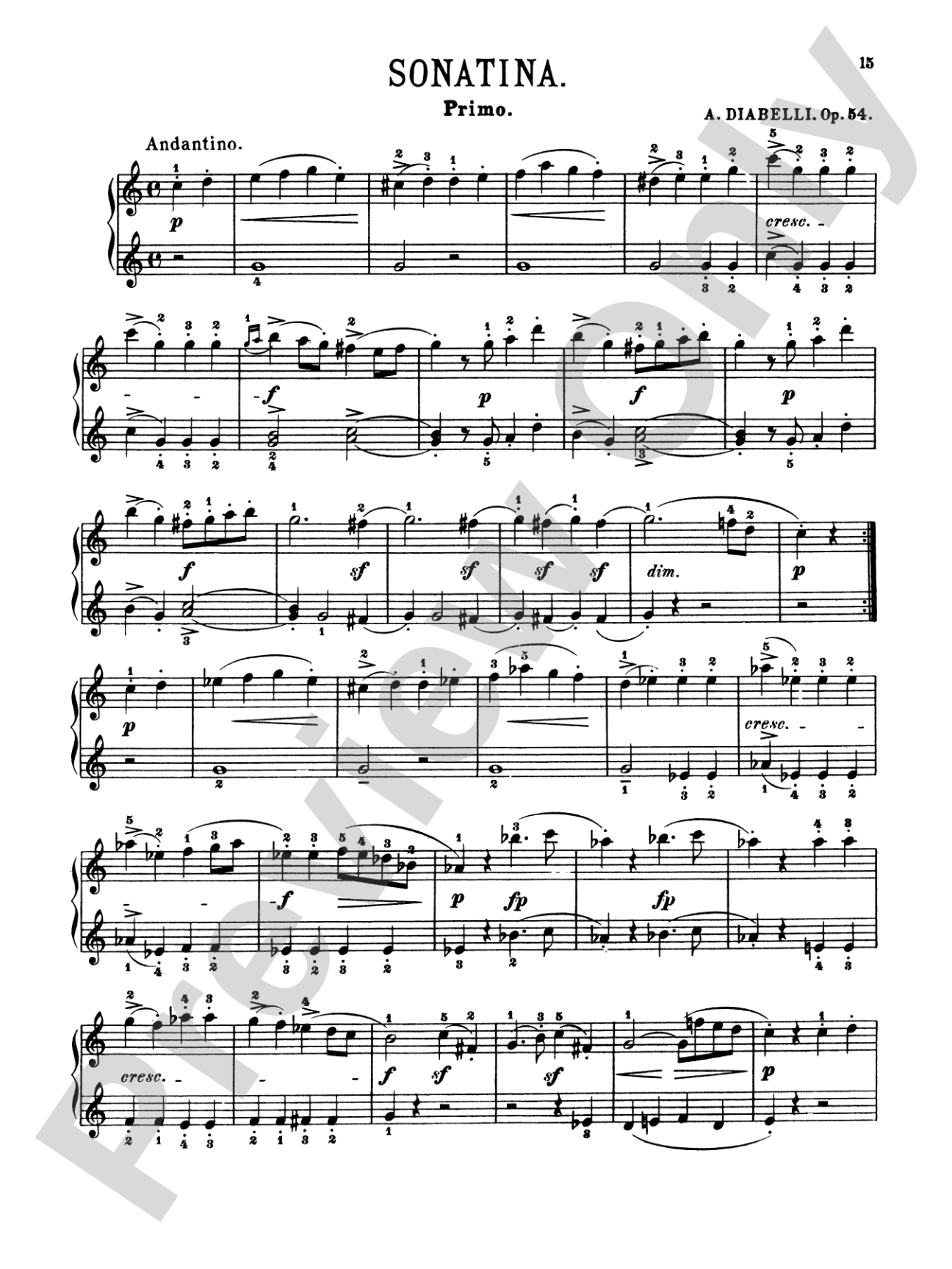 Diabelli: Sonatinas, Op. 24, 54, 58, 60