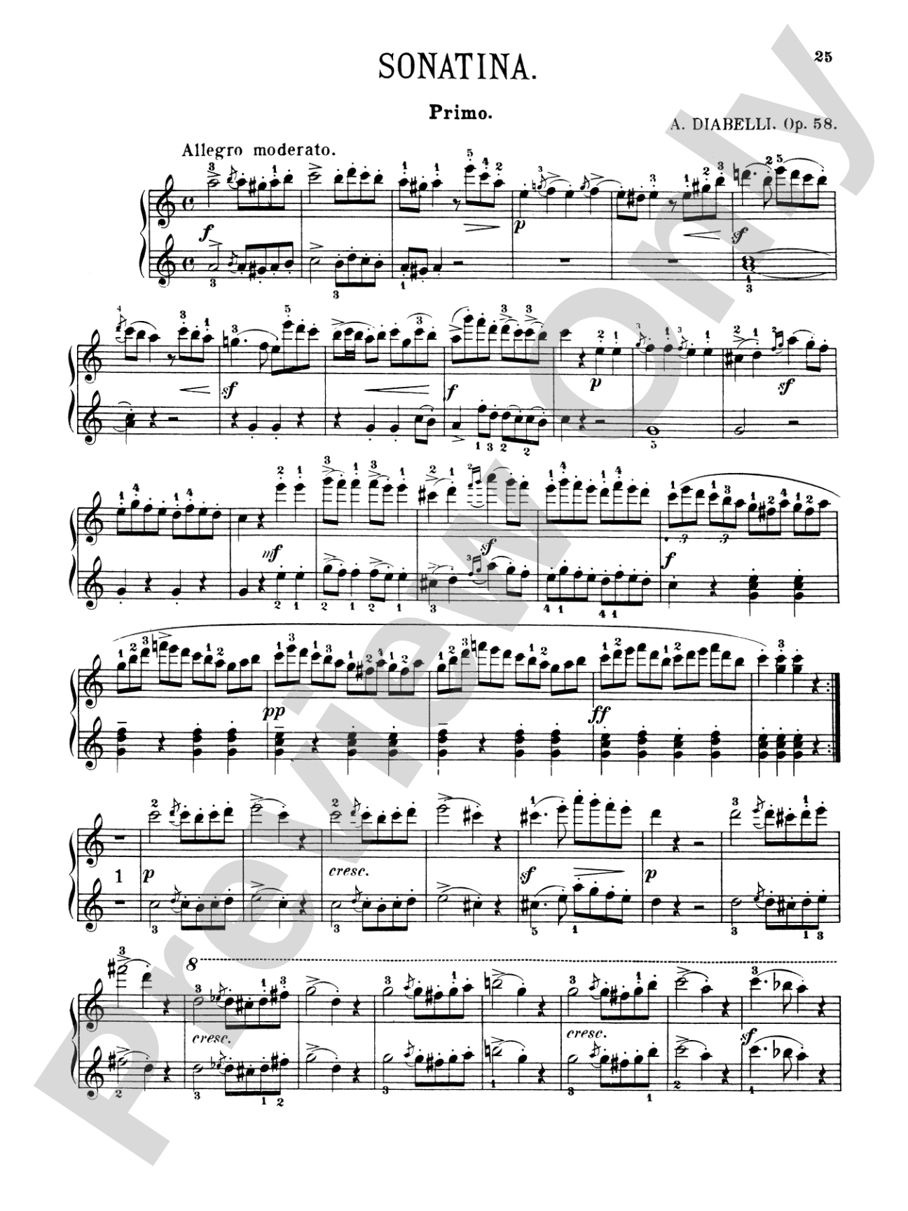 Diabelli: Sonatinas, Op. 24, 54, 58, 60