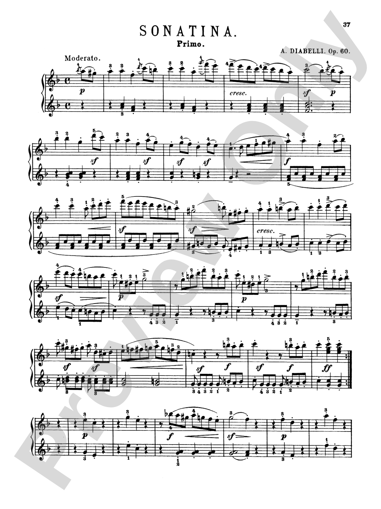 Diabelli: Sonatinas, Op. 24, 54, 58, 60