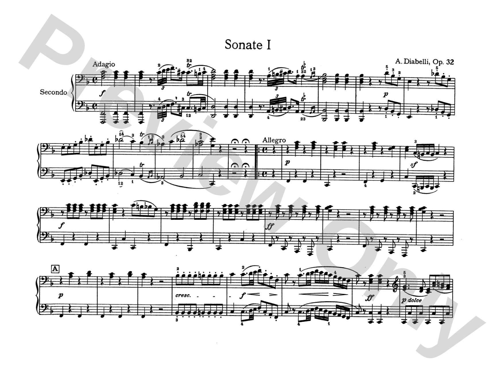 Diabelli: Sonatas, Op. 32, 33, 37: Piano Duet (1 Piano, 4 Hands) Comb Bound Book