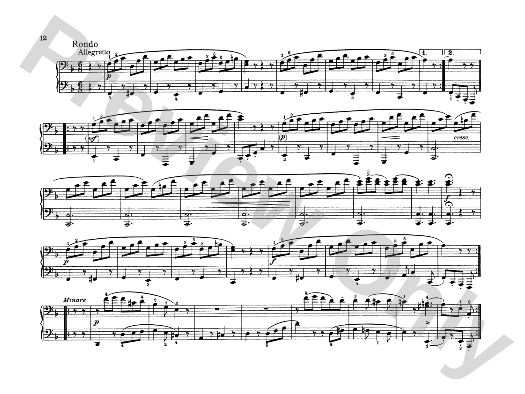 Diabelli: Sonatas, Op. 32, 33, 37: Piano Duet (1 Piano, 4 Hands) Comb Bound Book