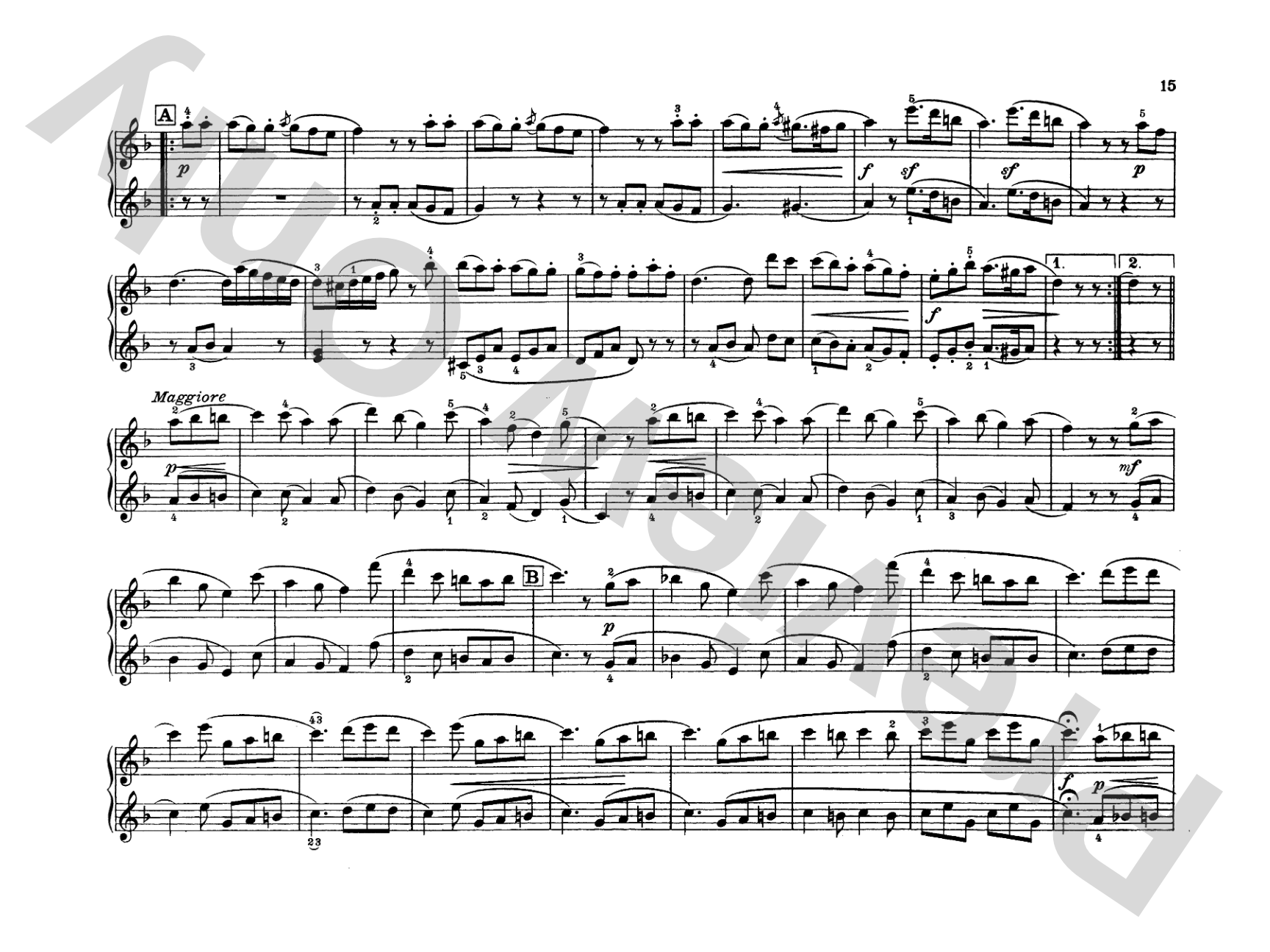Diabelli: Sonatas, Op. 32, 33, 37: Piano Duet (1 Piano, 4 Hands) Comb Bound Book