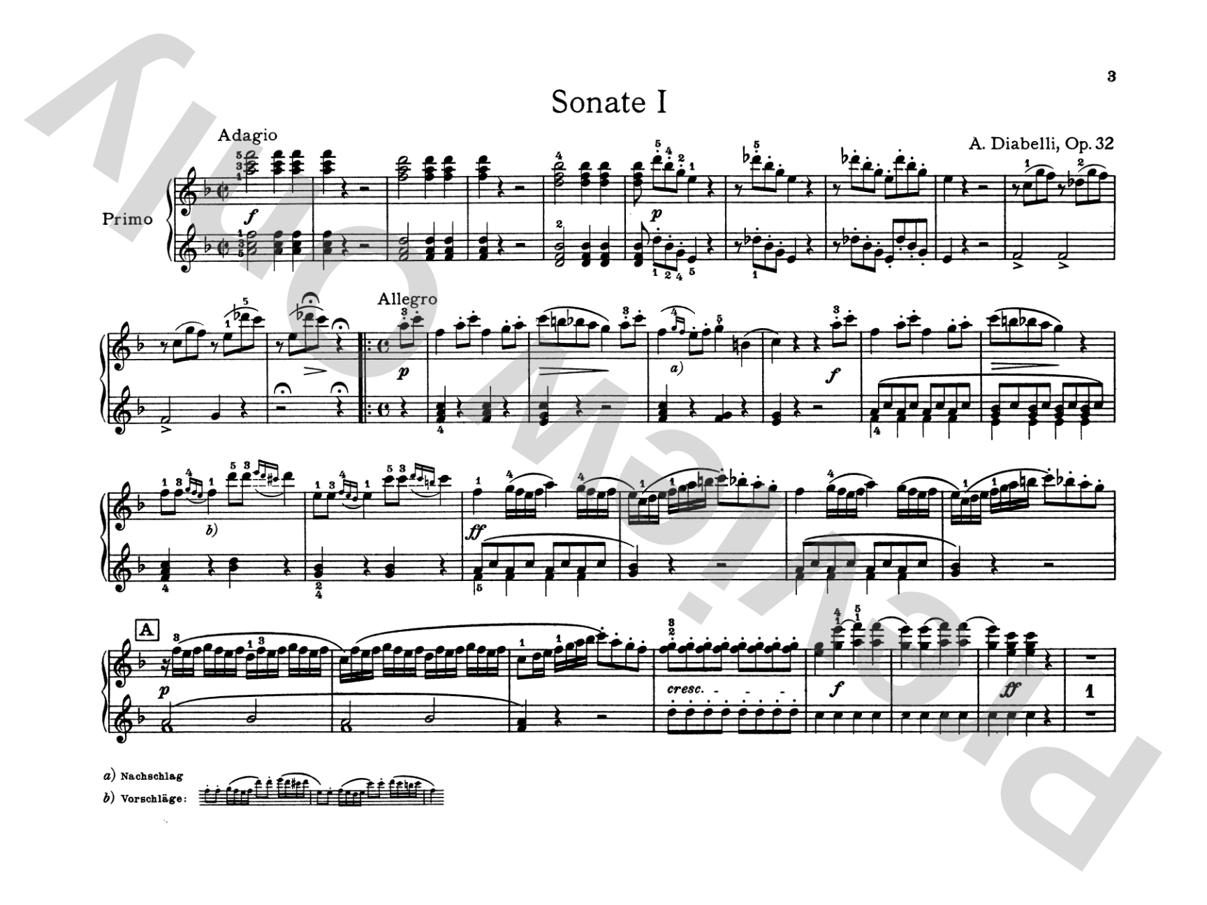 Diabelli: Sonatas, Op. 32, 33, 37: Piano Duet (1 Piano, 4 Hands) Comb Bound Book