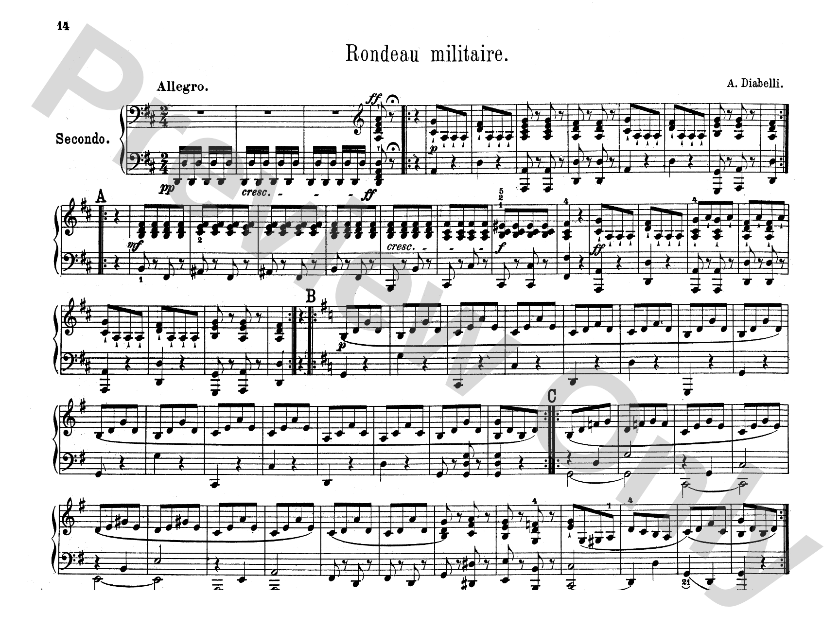 Diabelli: 2 Sonates Mignonnes and Rondeau Militaire