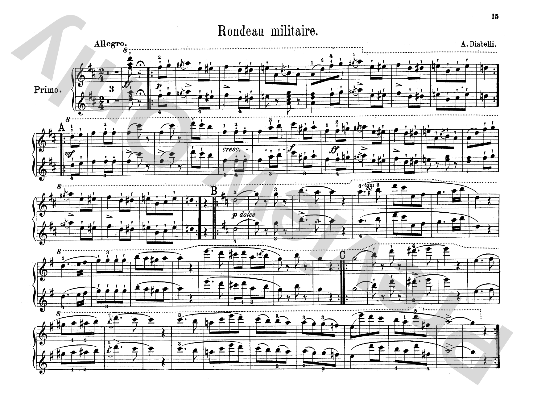 Diabelli: 2 Sonates Mignonnes and Rondeau Militaire