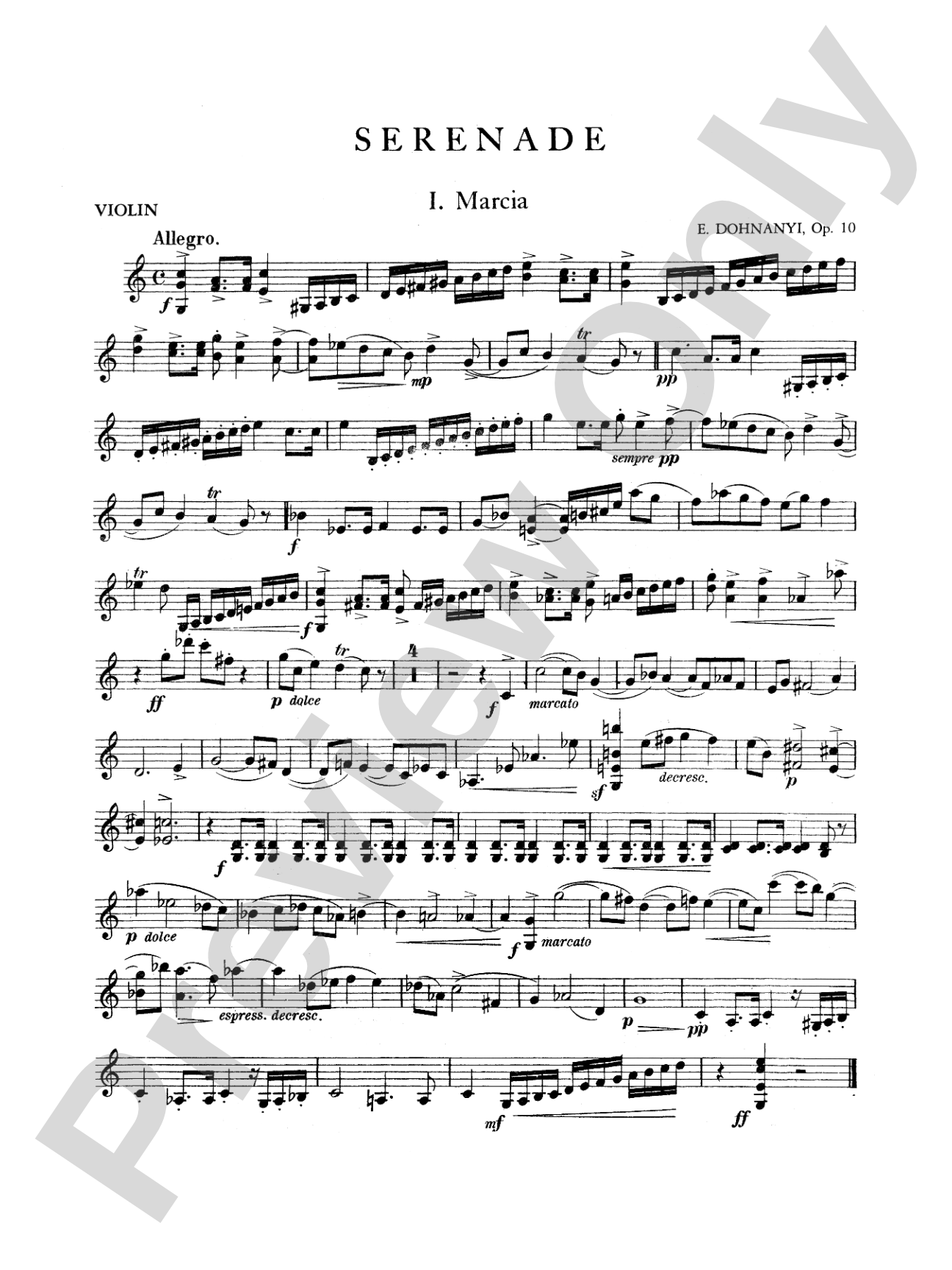 Dohnányi: Serenade, Op. 10: String Trio Book
