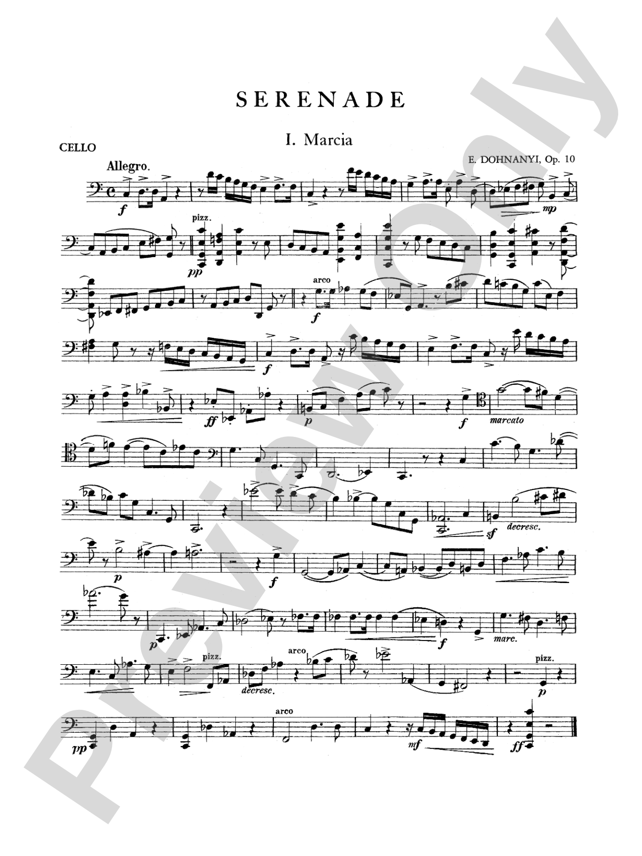 Dohnányi: Serenade, Op. 10