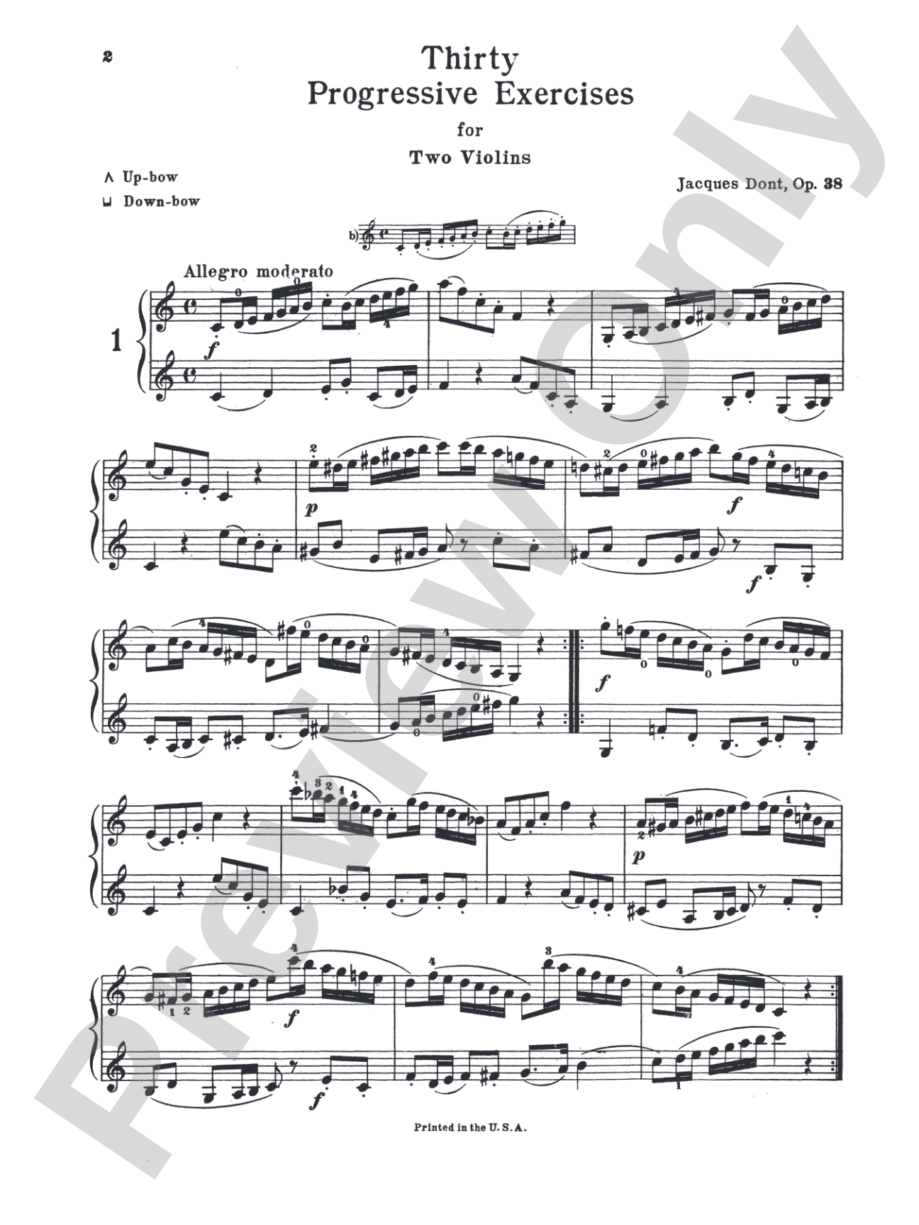 Dont: Thirty Progressive Exercises, Op. 38: Violin Book