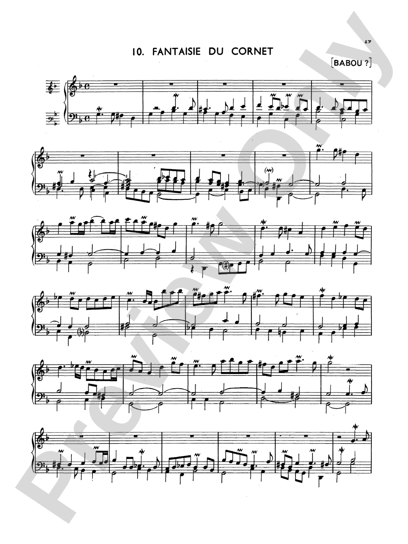 Babou: Thirteen Pieces for Organ