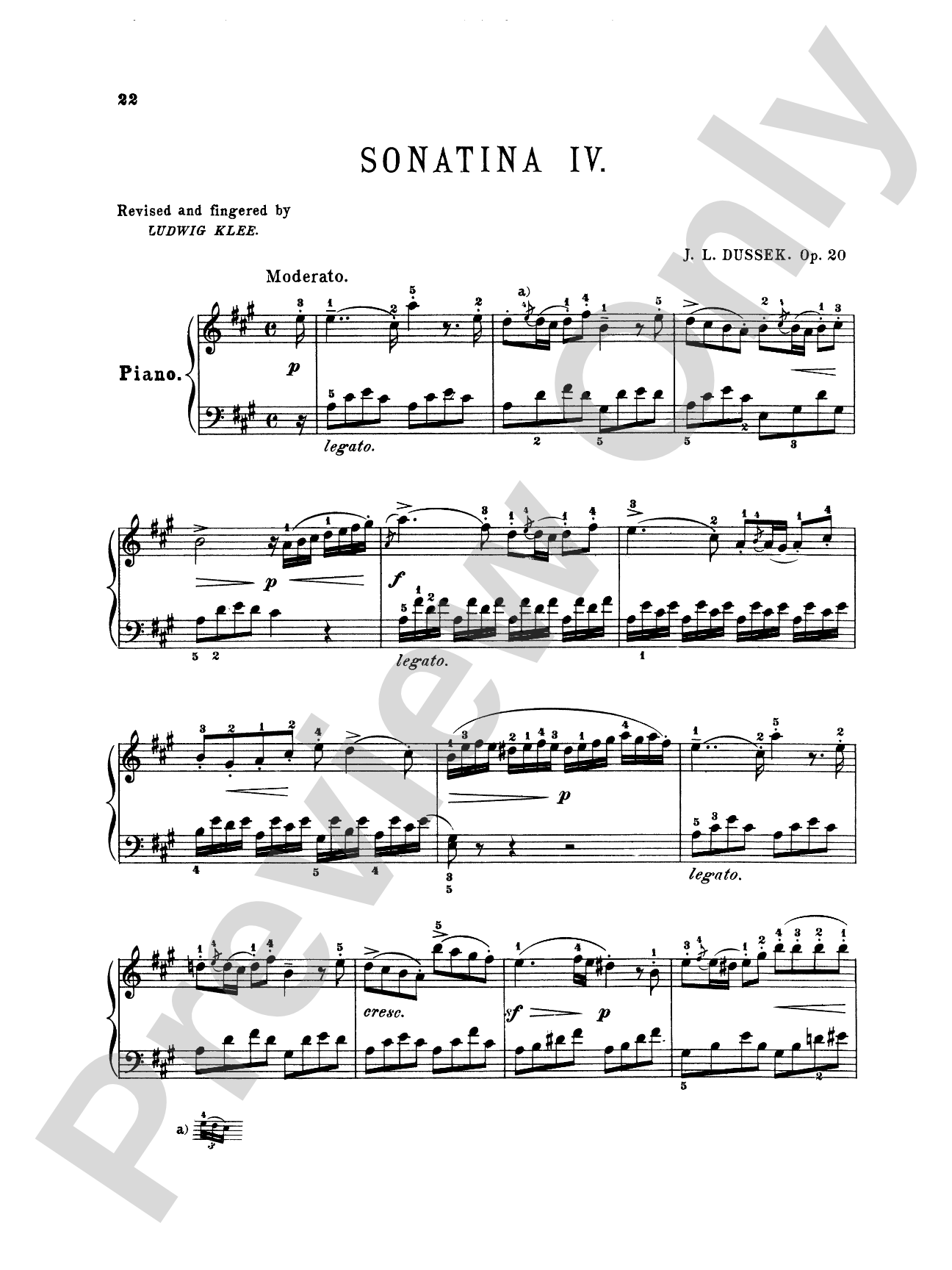 Dussek: Sonatinas, Op. 20
