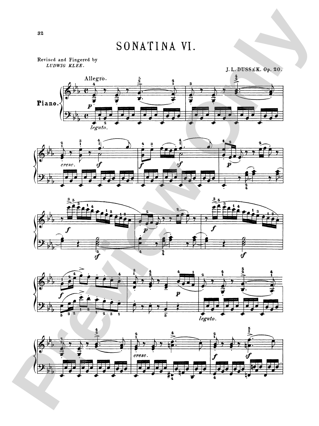 Dussek: Sonatinas, Op. 20