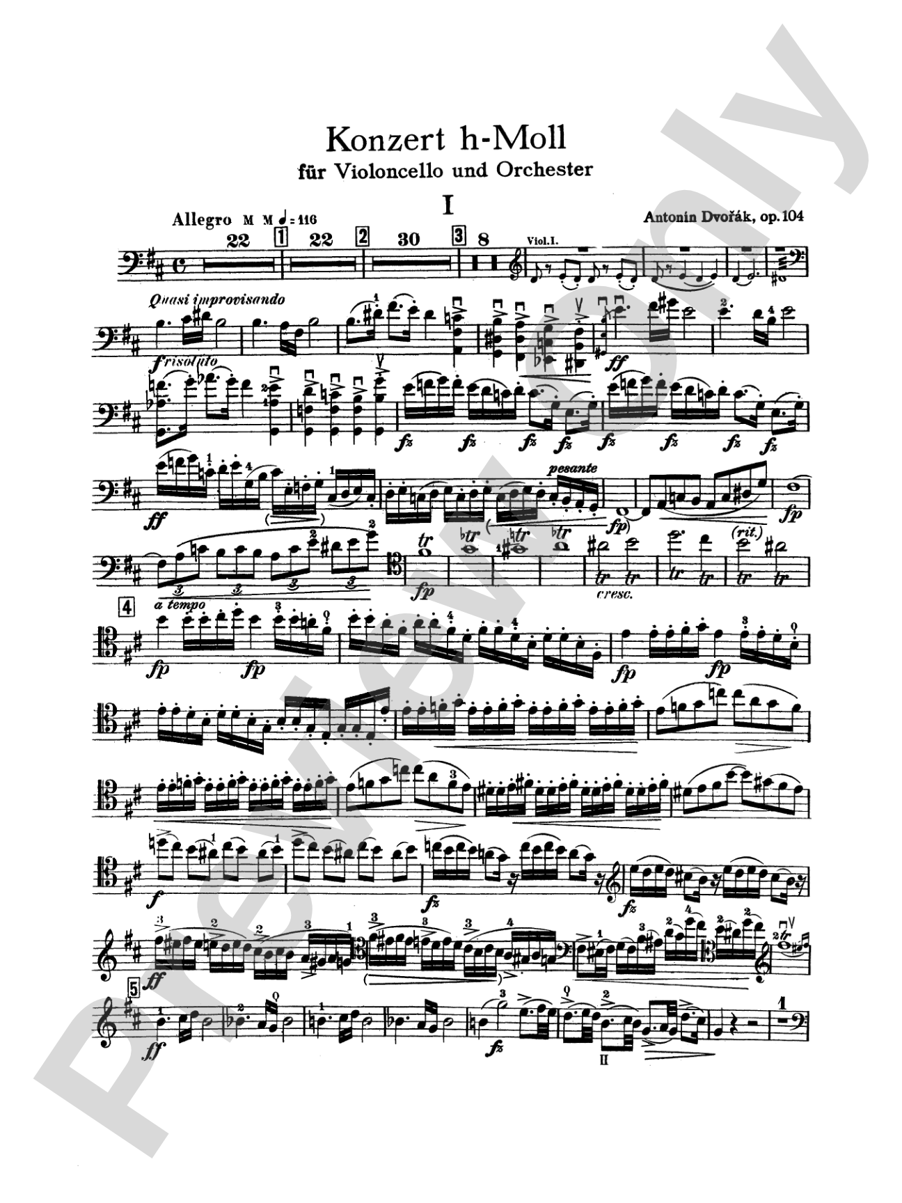 Dvorák: Cello Concerto, Op. 104 in B Minor