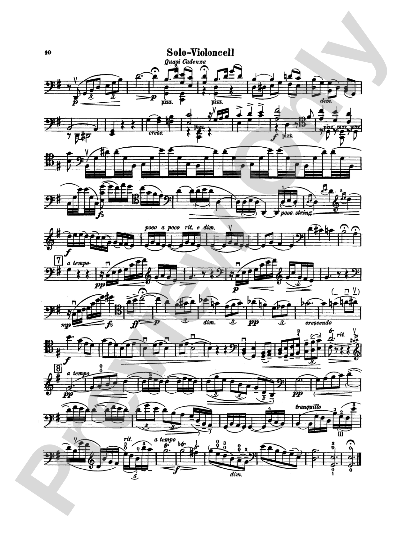 Dvorák: Cello Concerto, Op. 104 in B Minor: Cello Book
